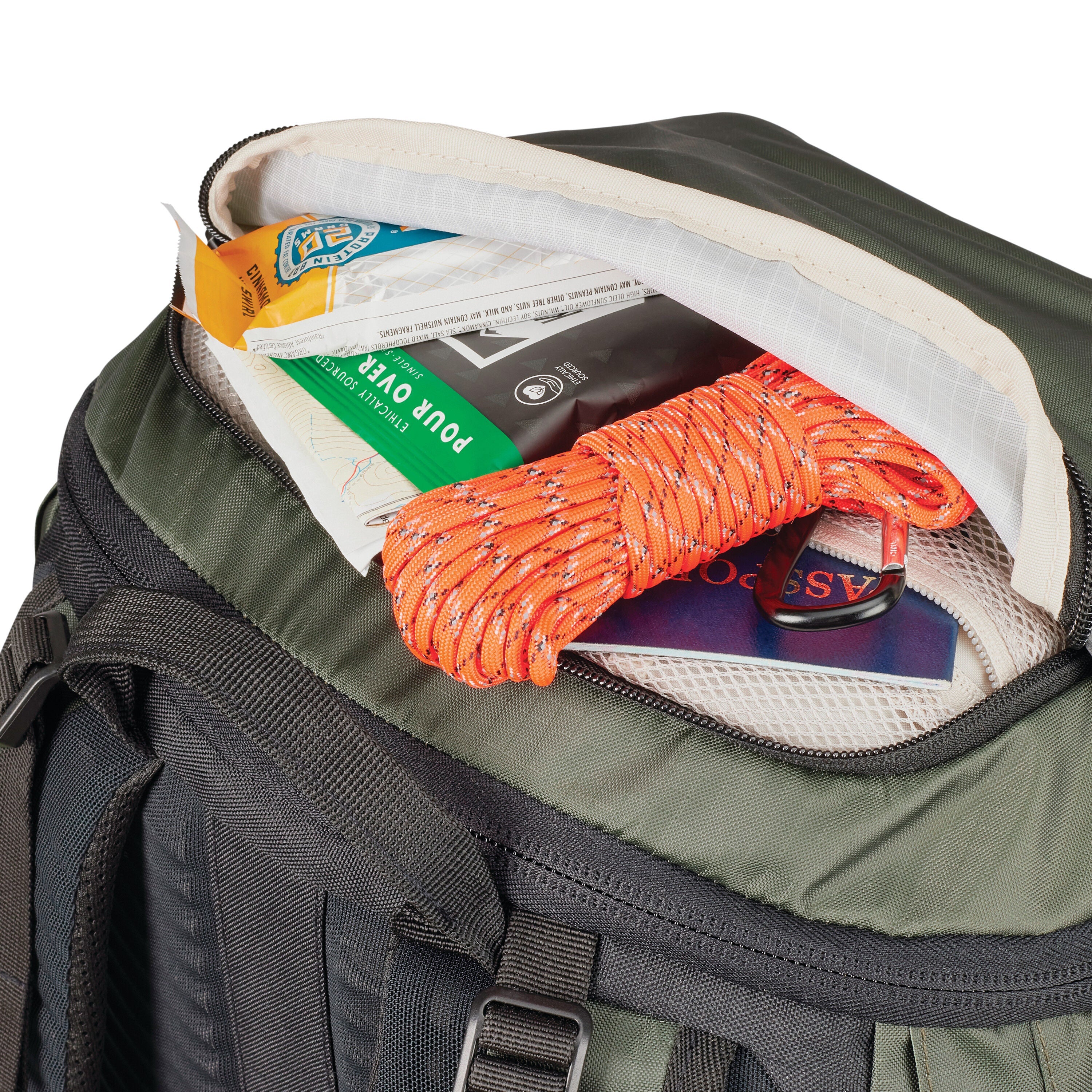 High Sierra Pathway 2.0 45L Backpack in Forest Green Black — angle view 1