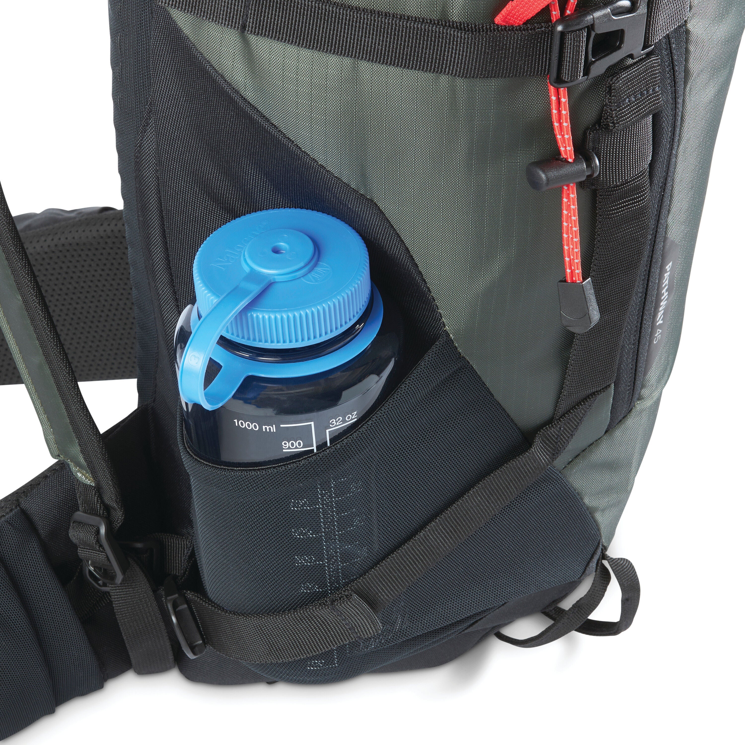 High Sierra Pathway 2.0 45L Backpack in Forest Green Black — angle view 5
