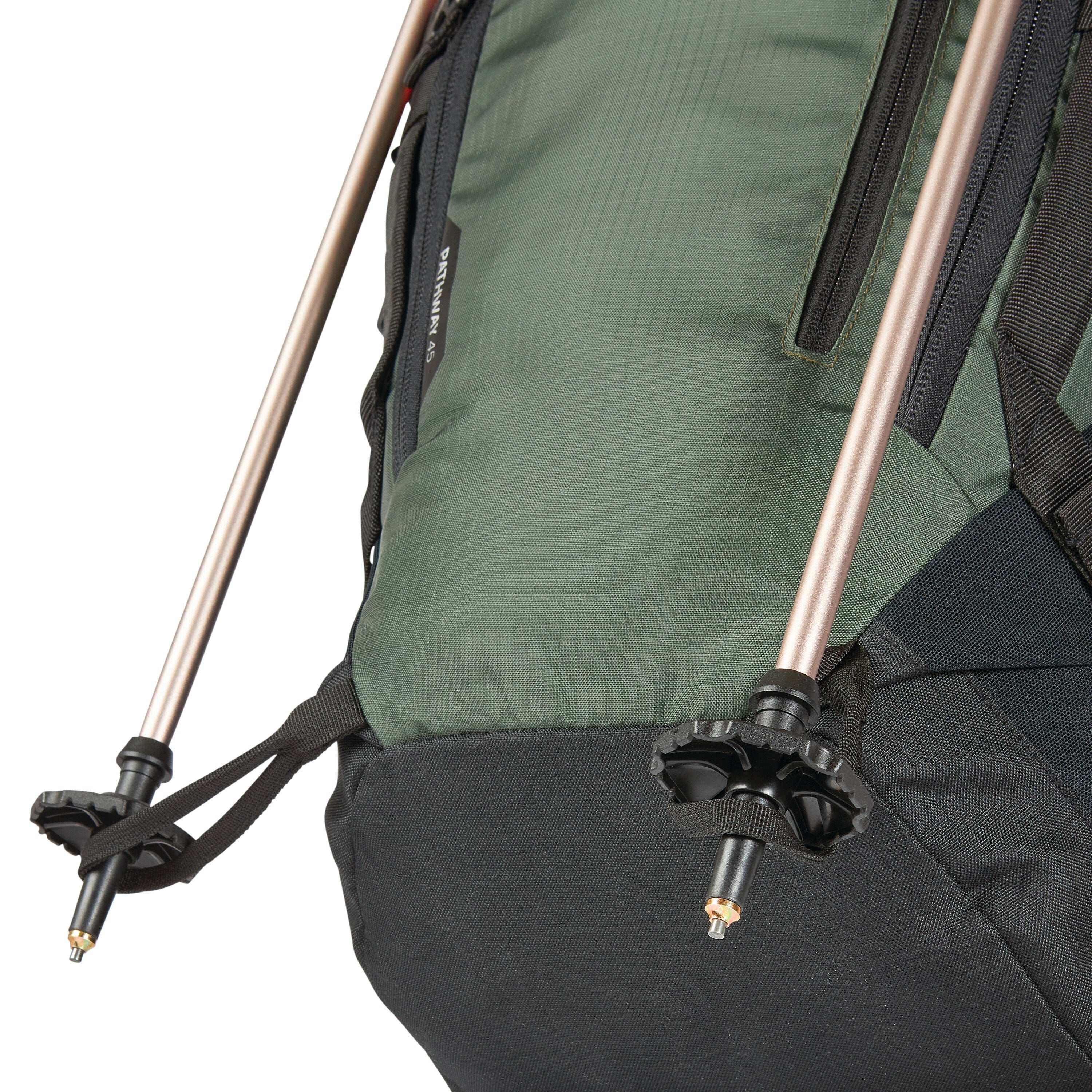 High Sierra Pathway 2.0 45L Backpack in Forest Green Black — angle view 6