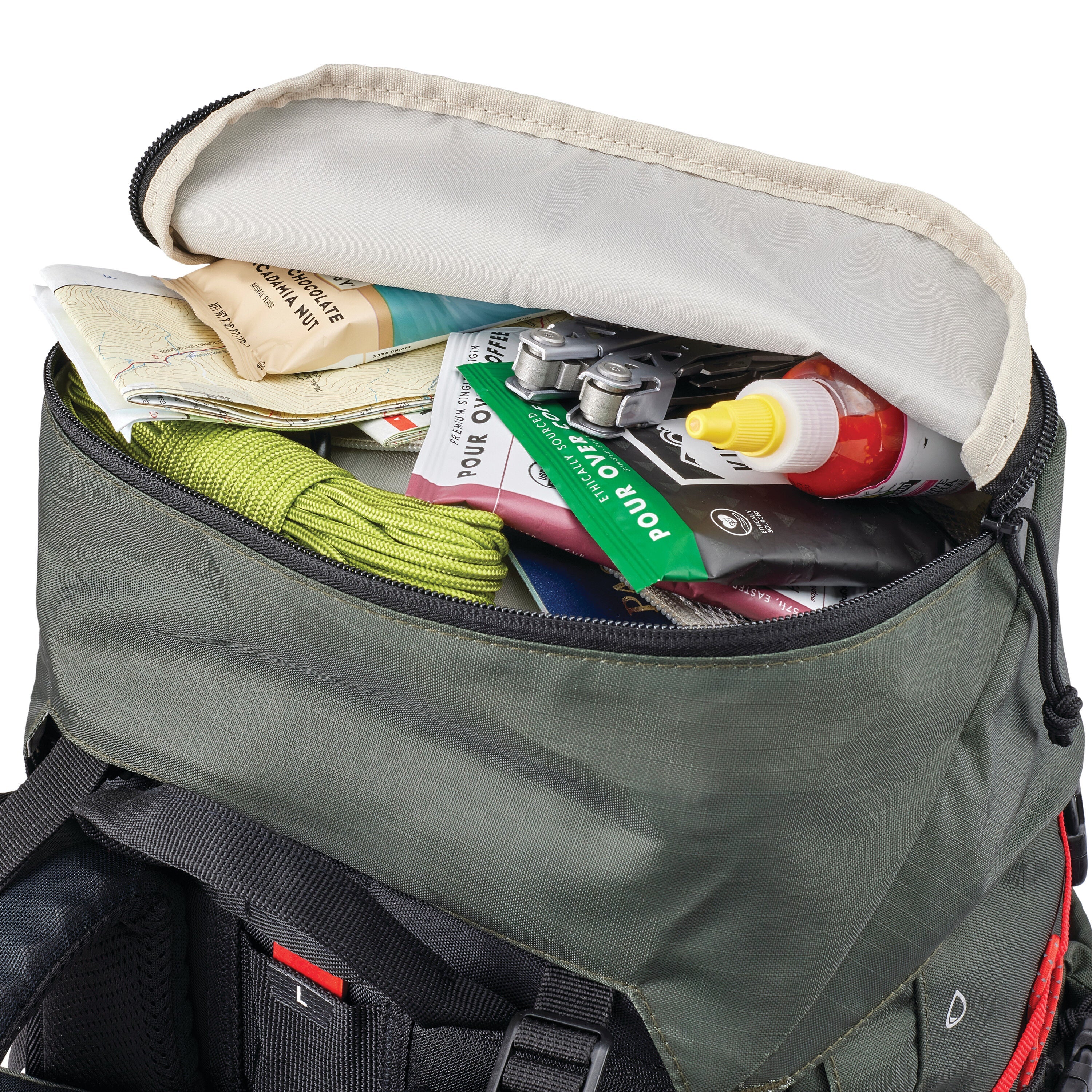 High Sierra Pathway 2.0 60L Backpack in Forest Green Black — angle view 1