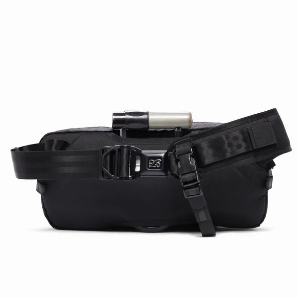 Chrome Industries Kadet 9L sling bag – black, open showing the interior