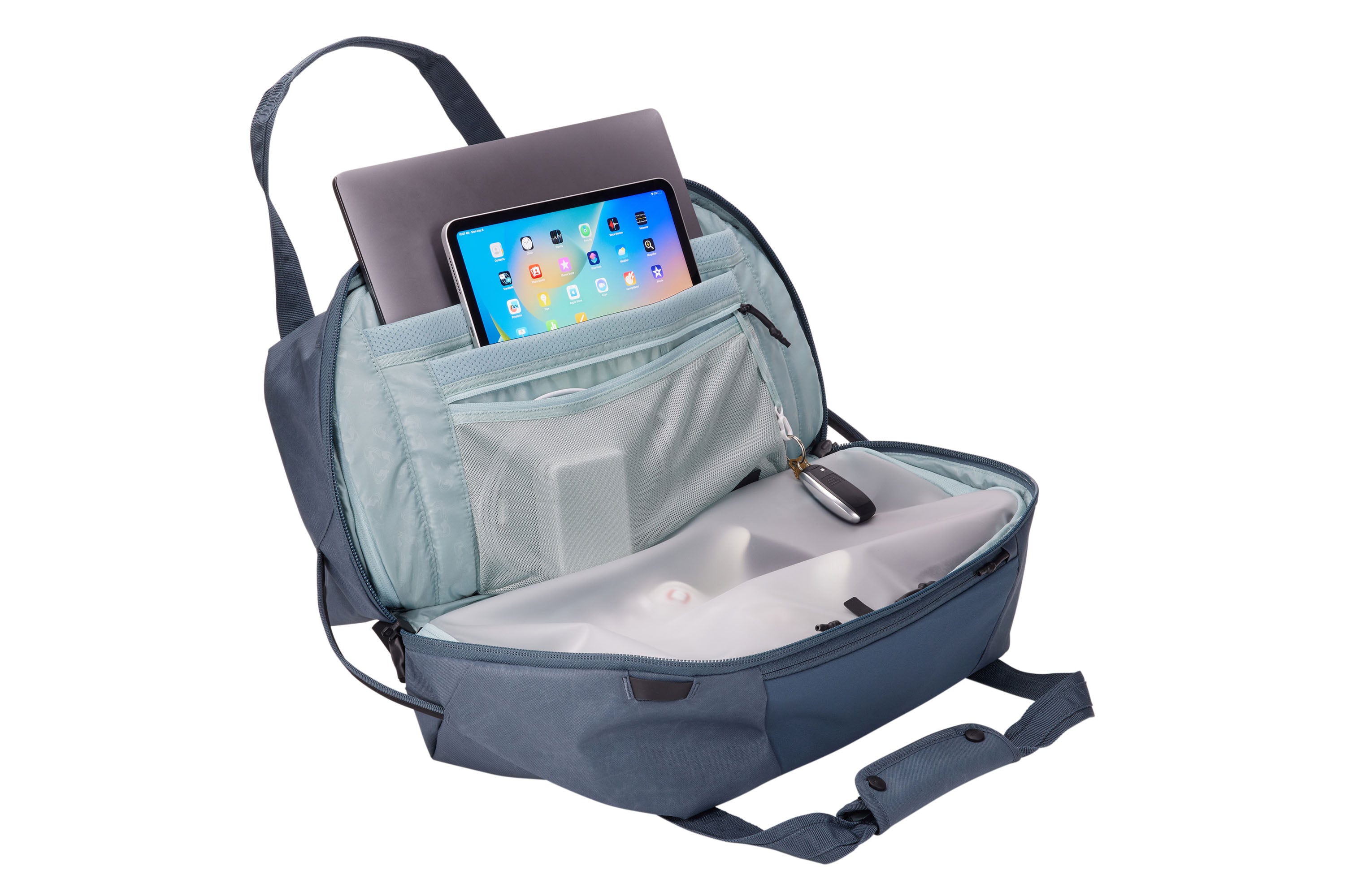 Thule Aion Duffel Bag 35L in Dark Slate — interior view 4 # color_Dark Slate