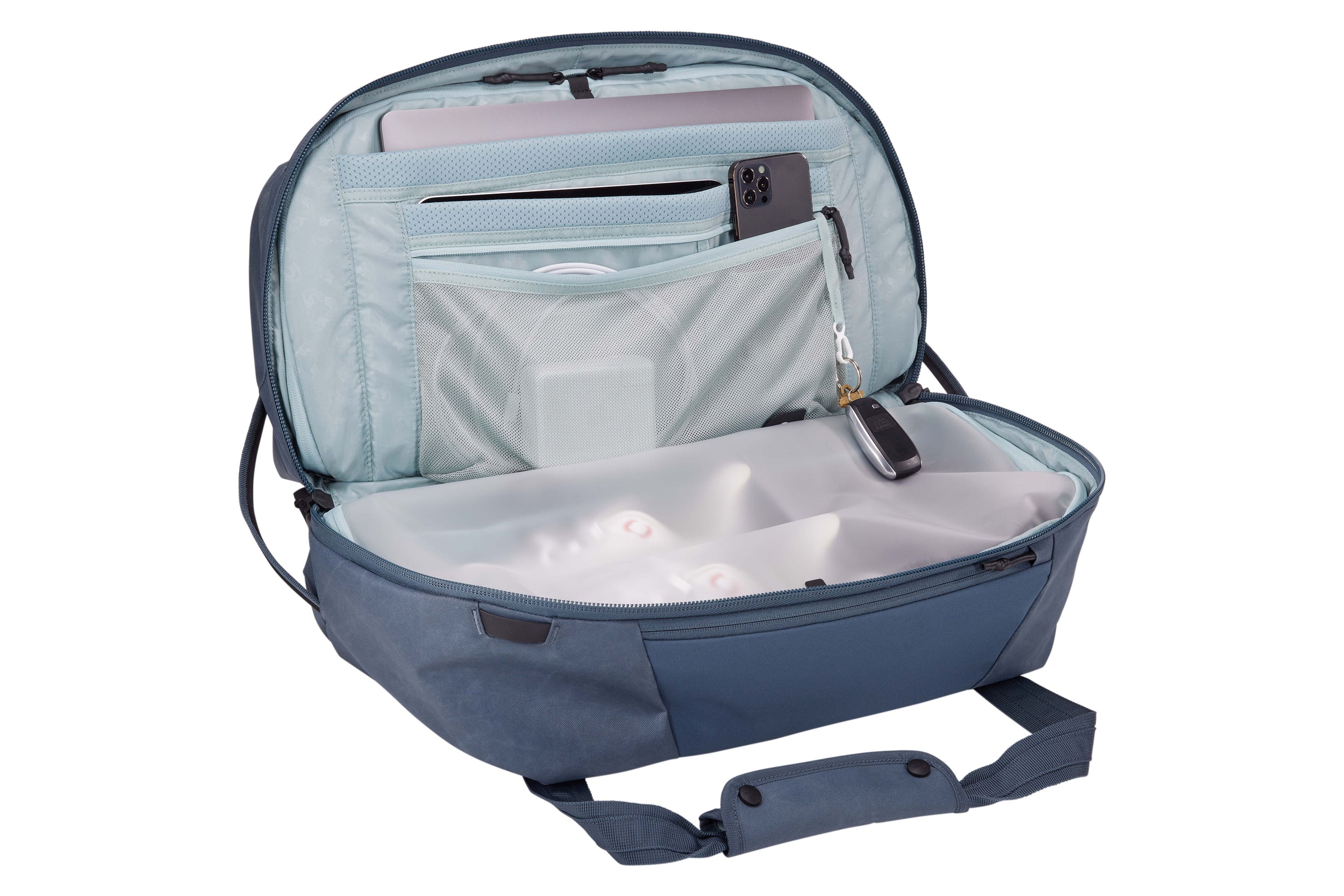 Thule Aion Duffel Bag 35L in Dark Slate — interior view 5 # color_Dark Slate