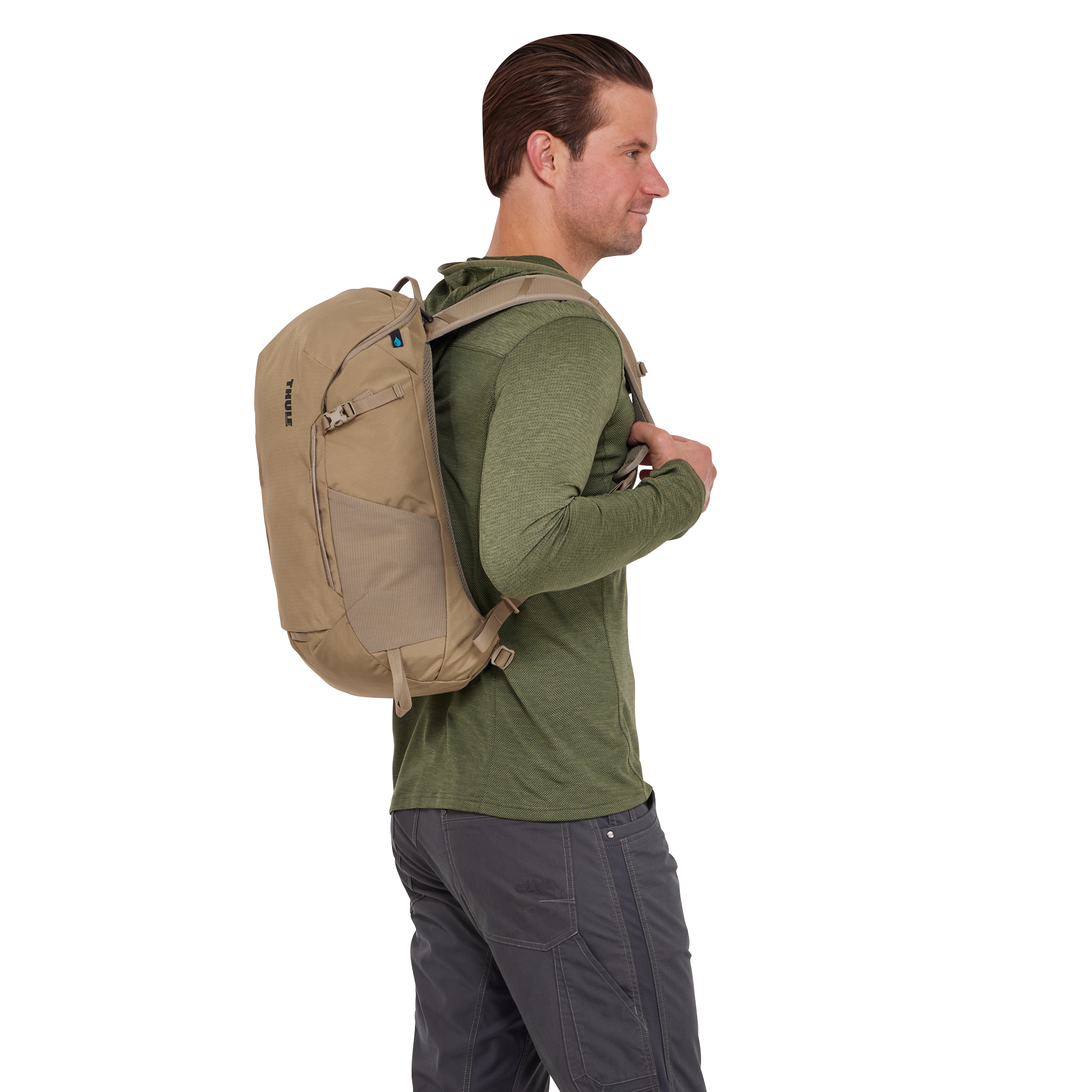 Thule AllTrail Daypack 18L in Faded Khaki — lifestyle # color_Faded Khaki