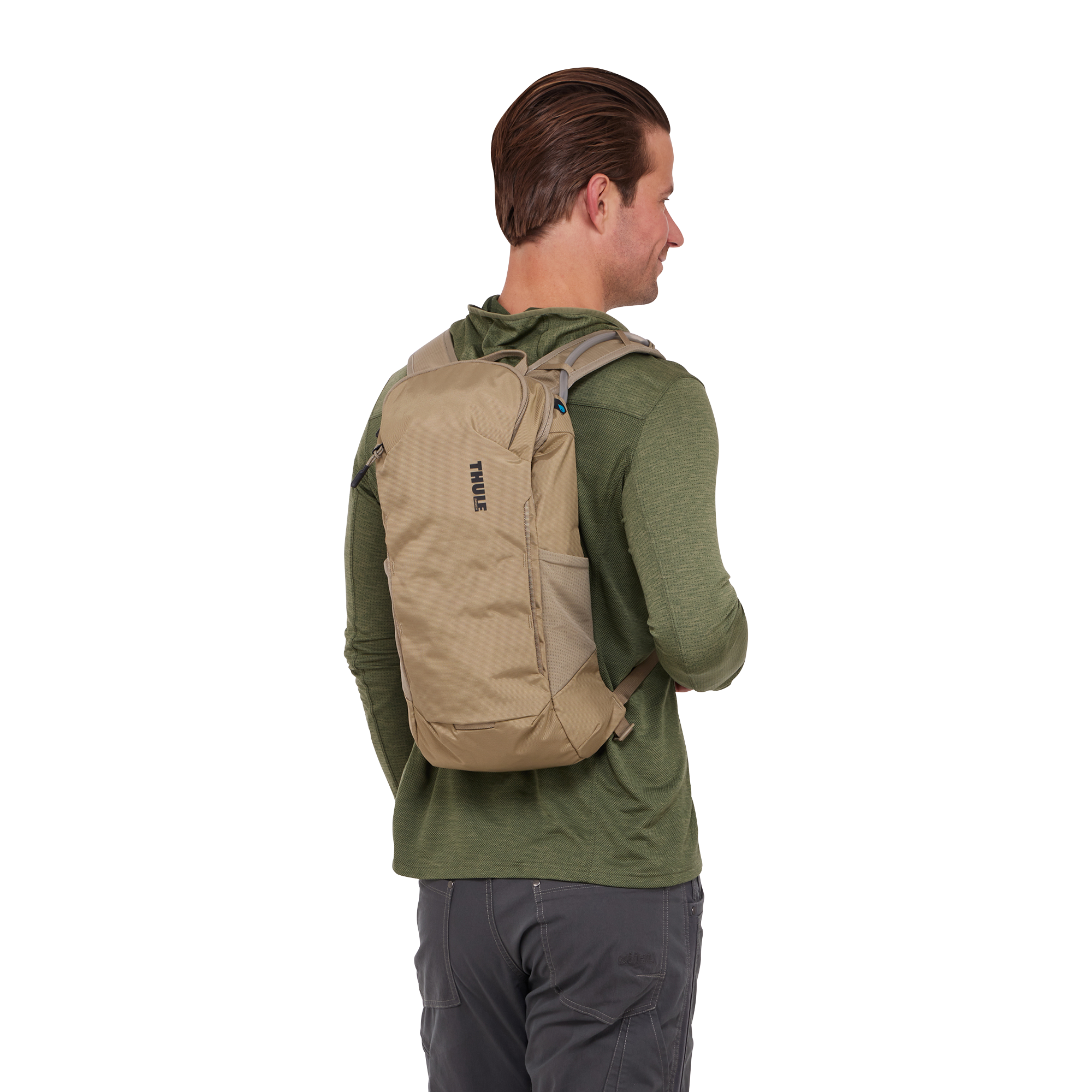 Thule AllTrail Hydration Pack 10L in Faded Khaki — lifestyle # color_Faded Khaki