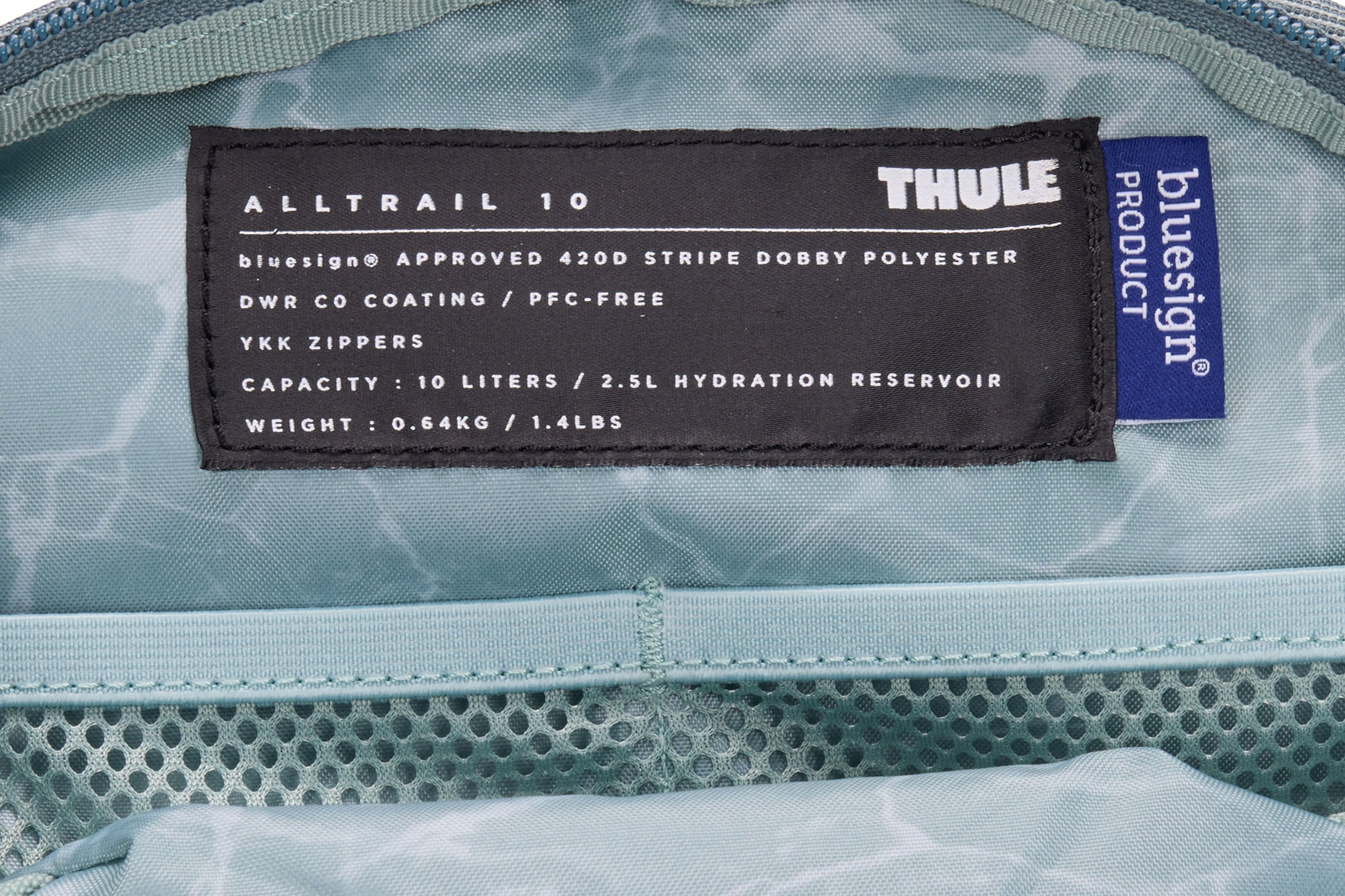 Thule AllTrail Hydration Pack 10L in Pond Blue — detail view 5 # color_Pond Blue