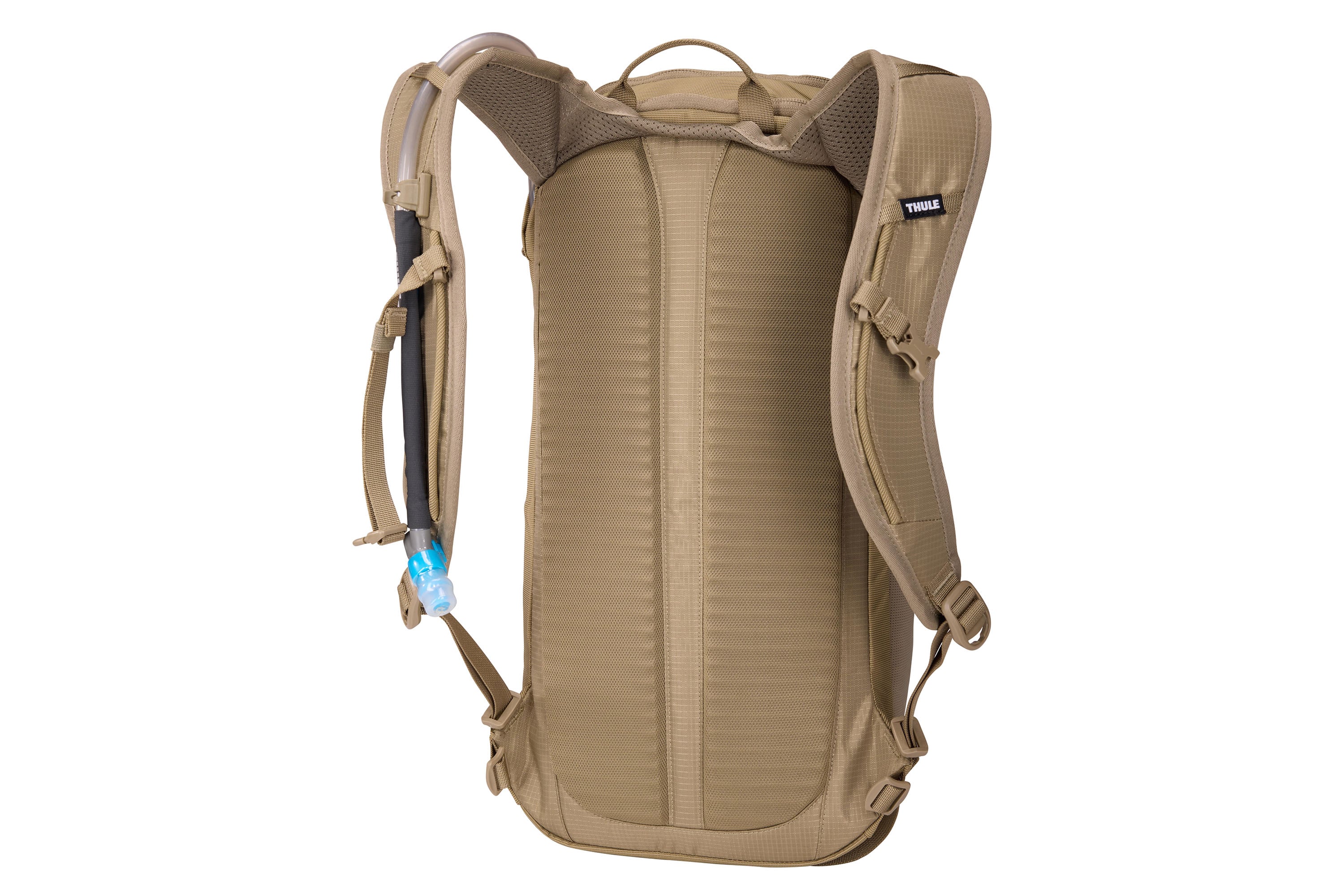 Thule AllTrail Hydration Pack 16L in Faded Khaki — back view 2 # color_Faded Khaki