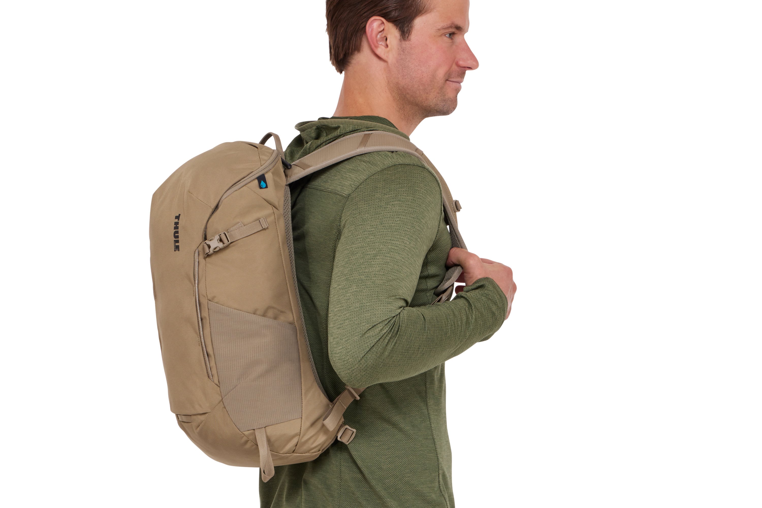 Thule AllTrail Daypack 18L in Faded Khaki — lifestyle 2 # color_Faded Khaki