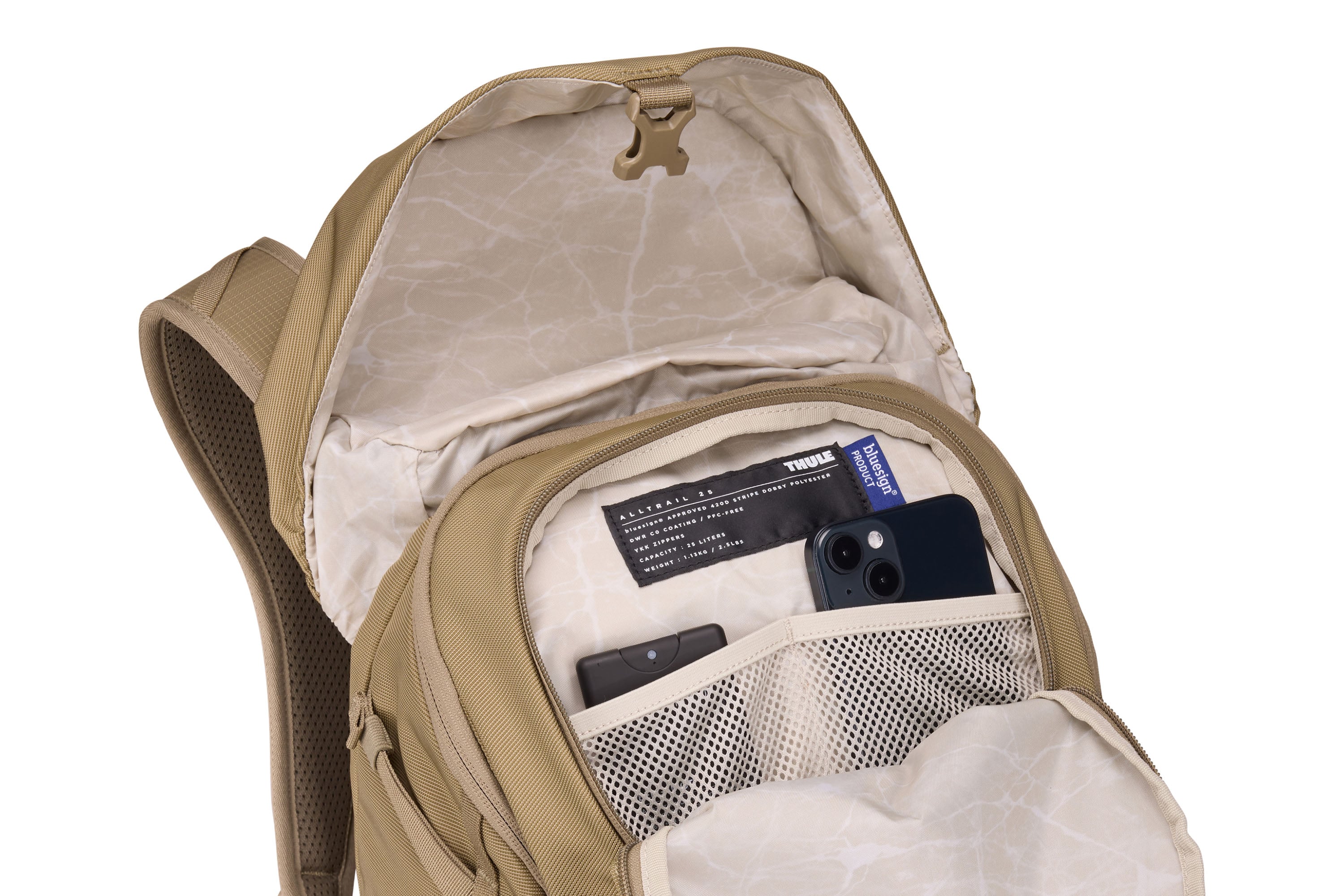 Thule AllTrail Daypack 25L in Faded Khaki — interior view 4 # color_Faded Khaki