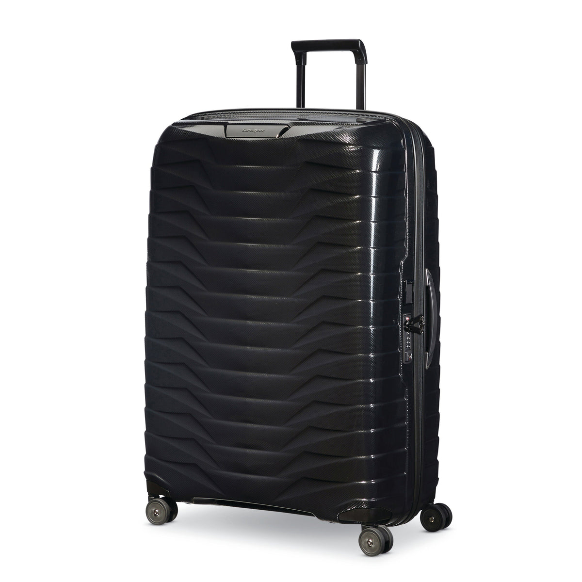 Samsonite Proxis Extra Large Spinner in Black — front view