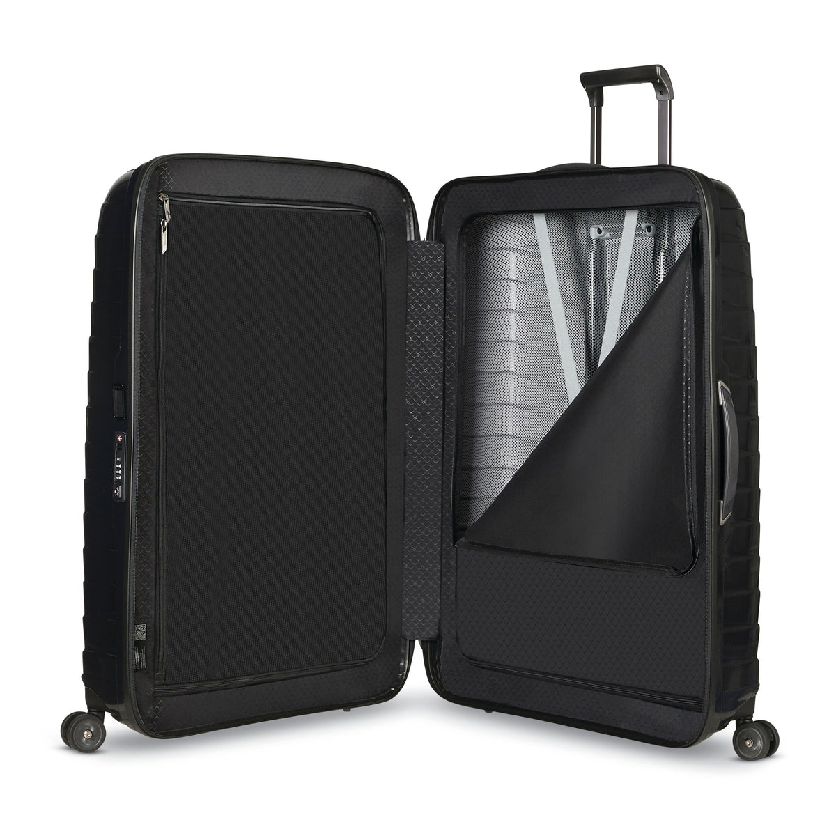 Samsonite Proxis Extra Large Spinner in Black — interior view