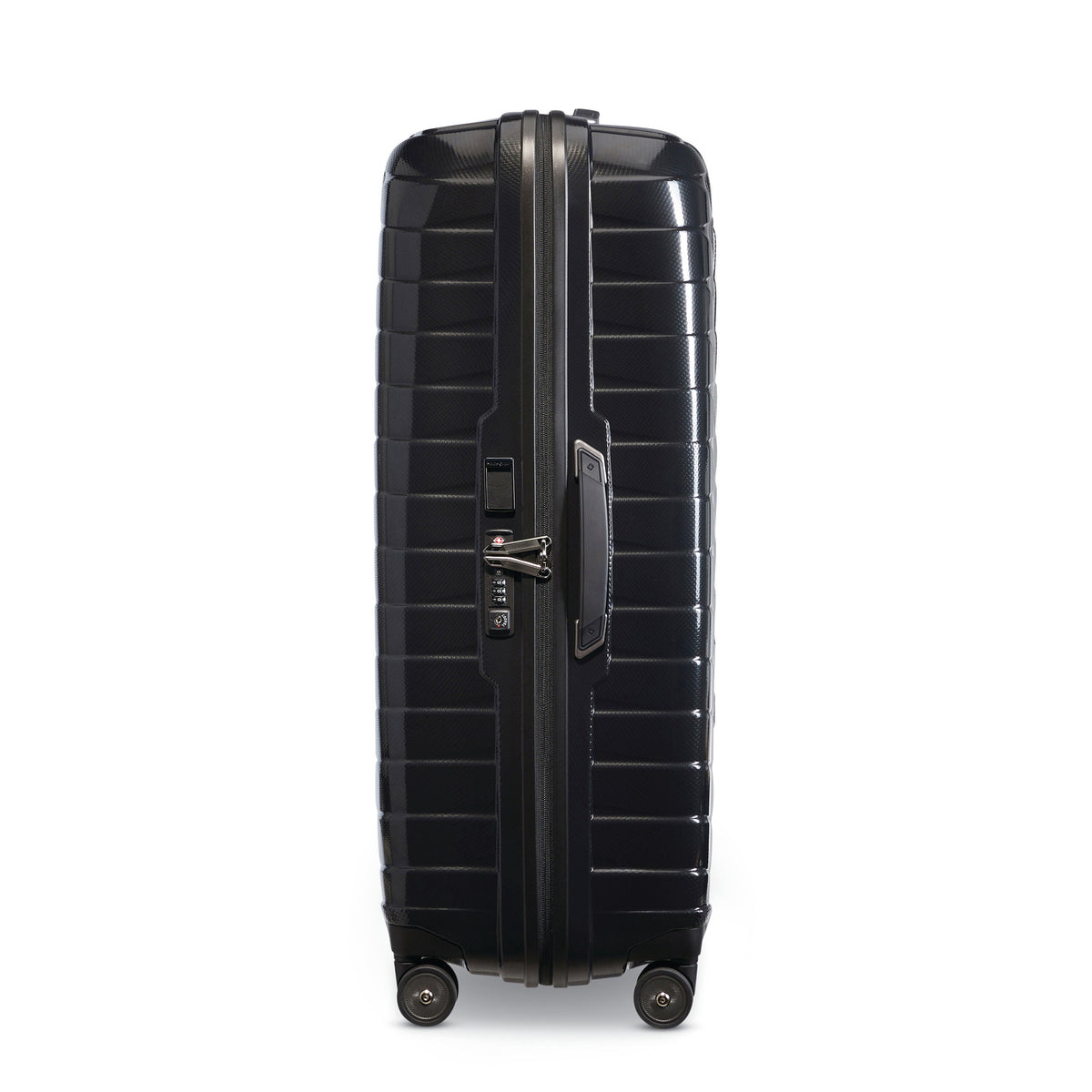 Samsonite Proxis Extra Large Spinner in Black — side view