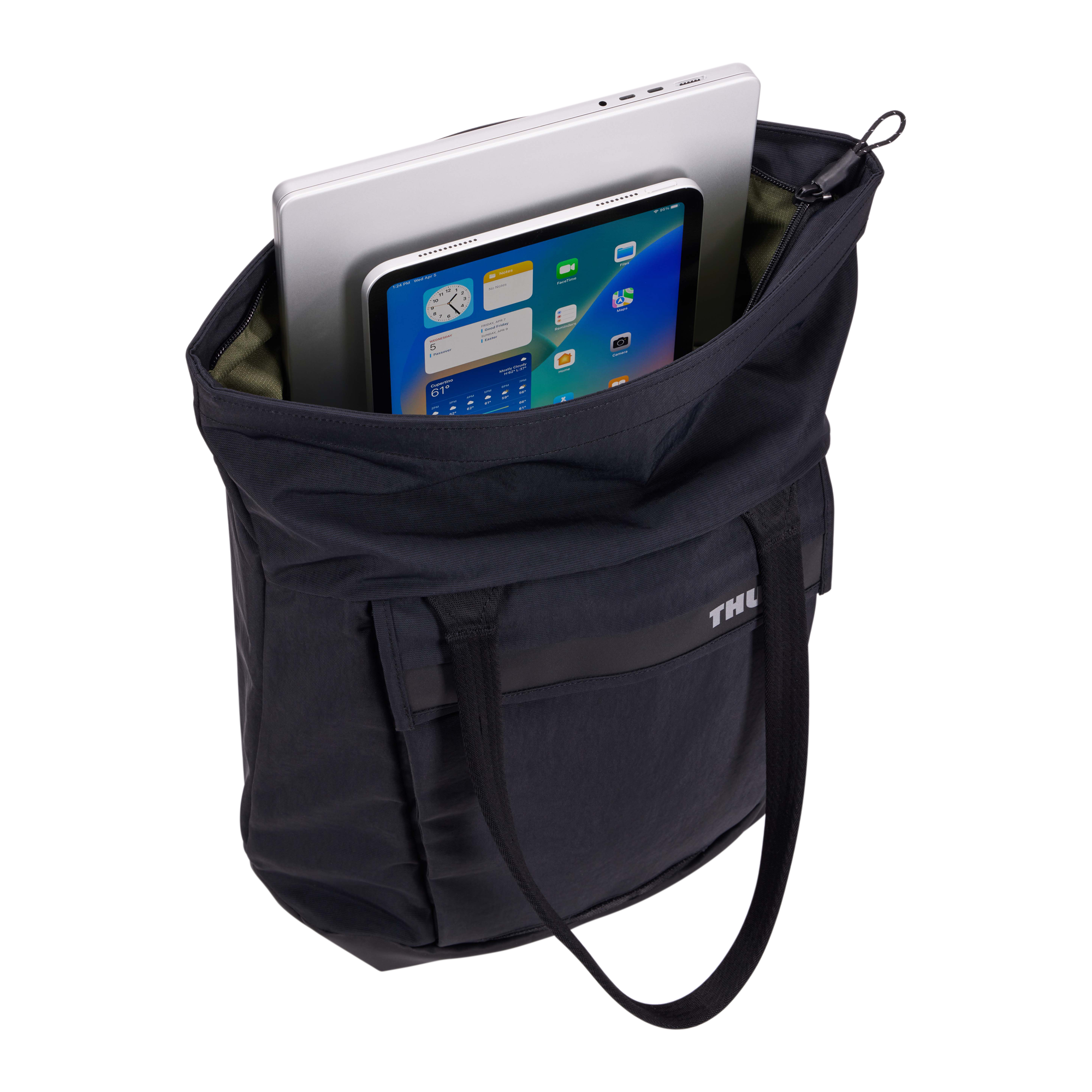 Thule Paramount Tote 22L in Black — interior view # color_Black