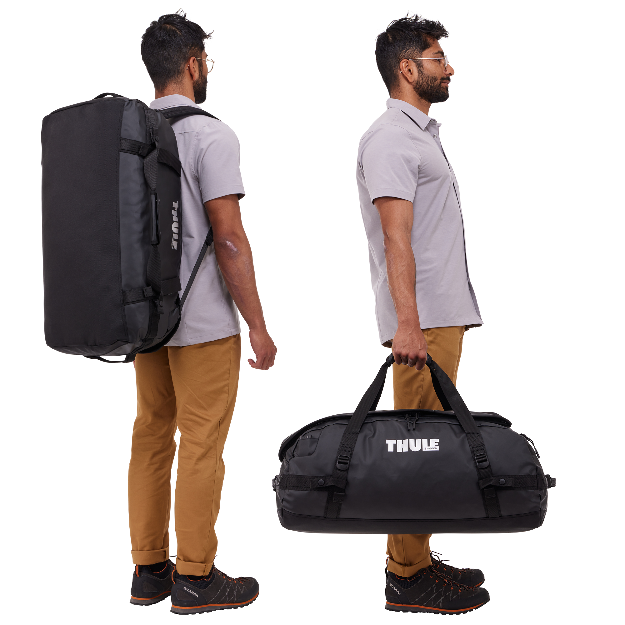 Thule Chasm 70L Duffel in Black — lifestyle # color_Black