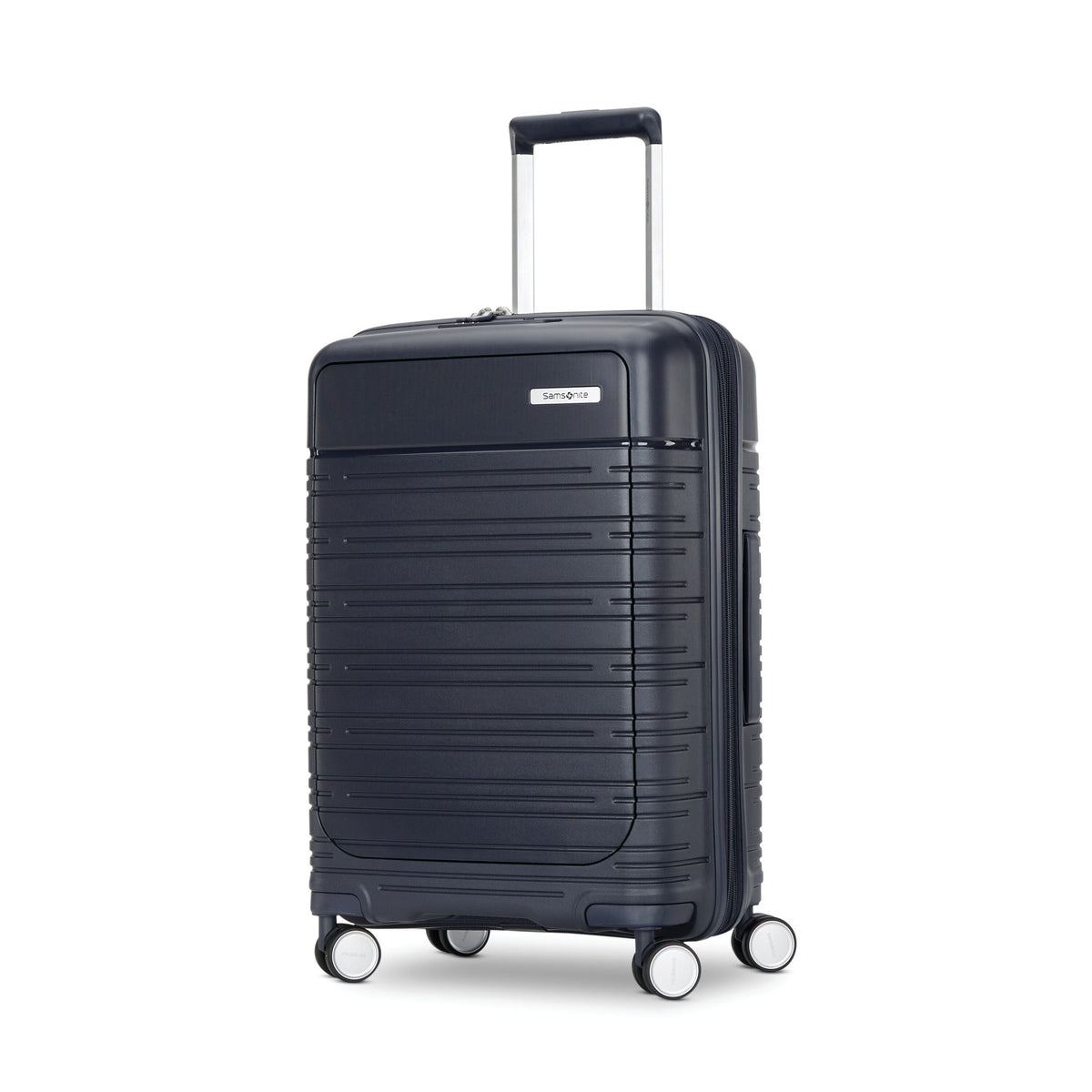 Samsonite Elevation Plus Carry-On Spinner in Midnight Blue — front view # color_Midnight Blue