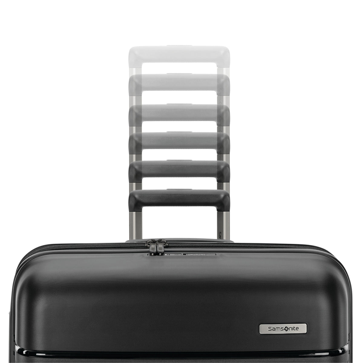 Samsonite Elevation Plus Large Spinner in Triple Black — detail view