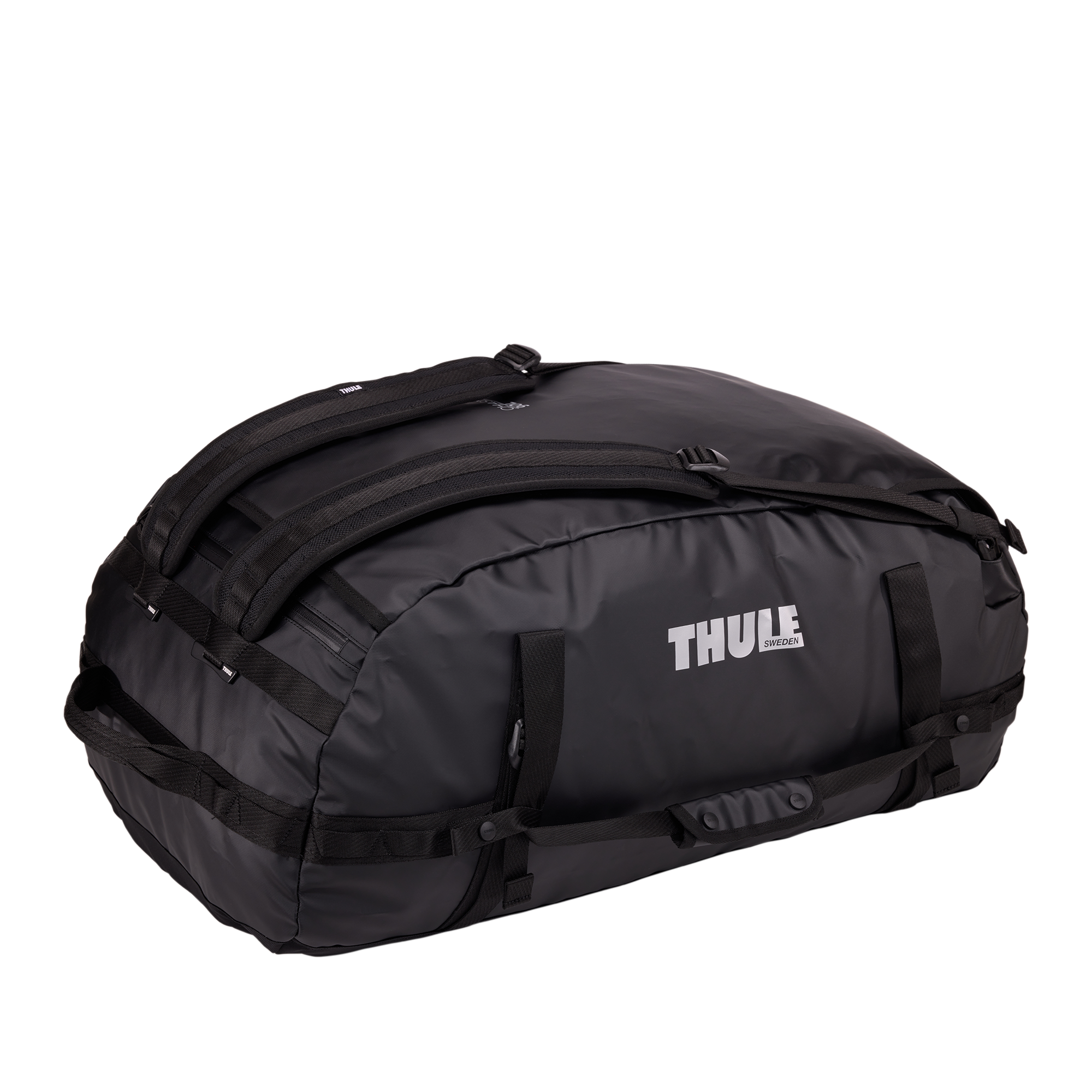 Thule Chasm 90L Duffel in Black — angle view 3 # color_Black