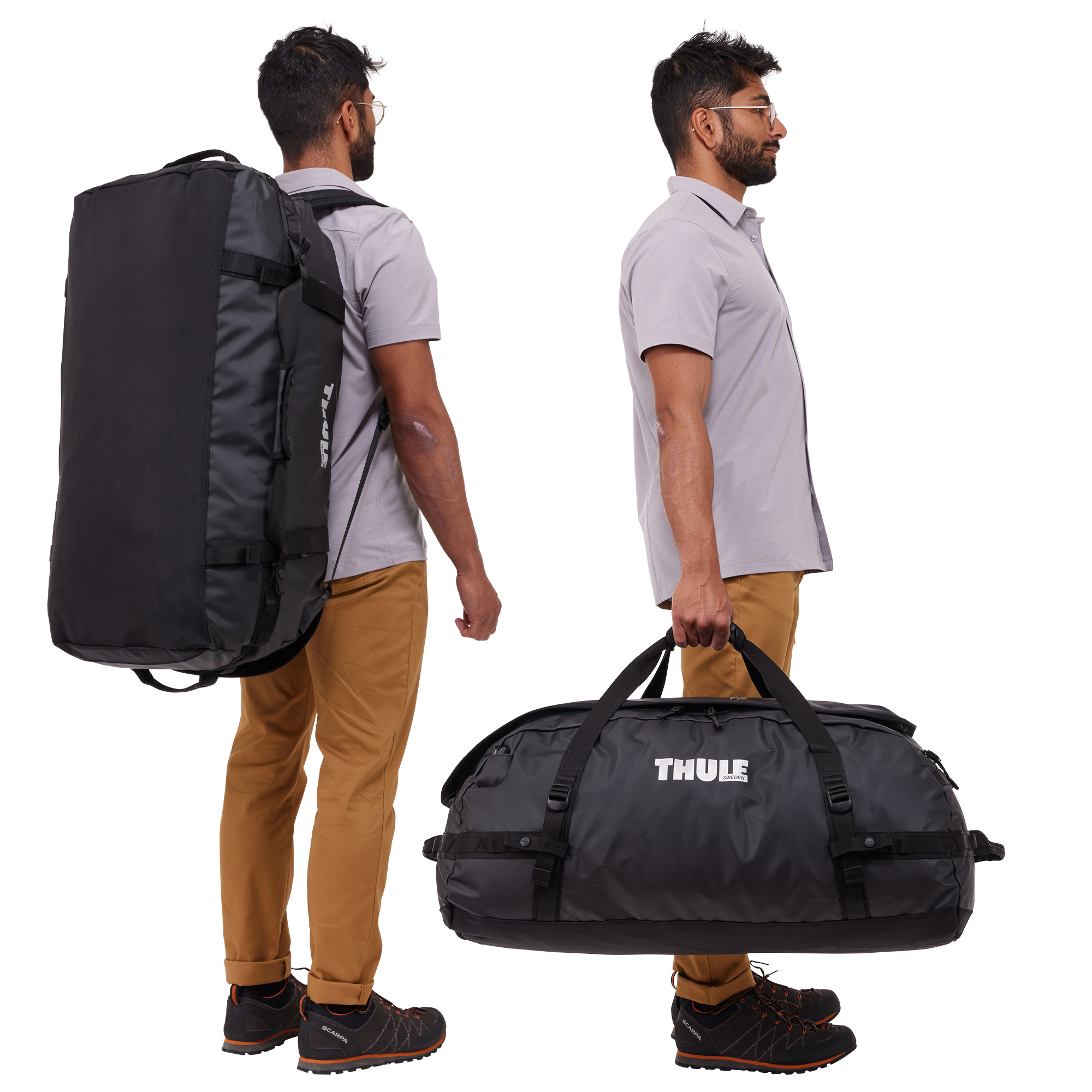 Thule Chasm 90L Duffel in Black — lifestyle # color_Black