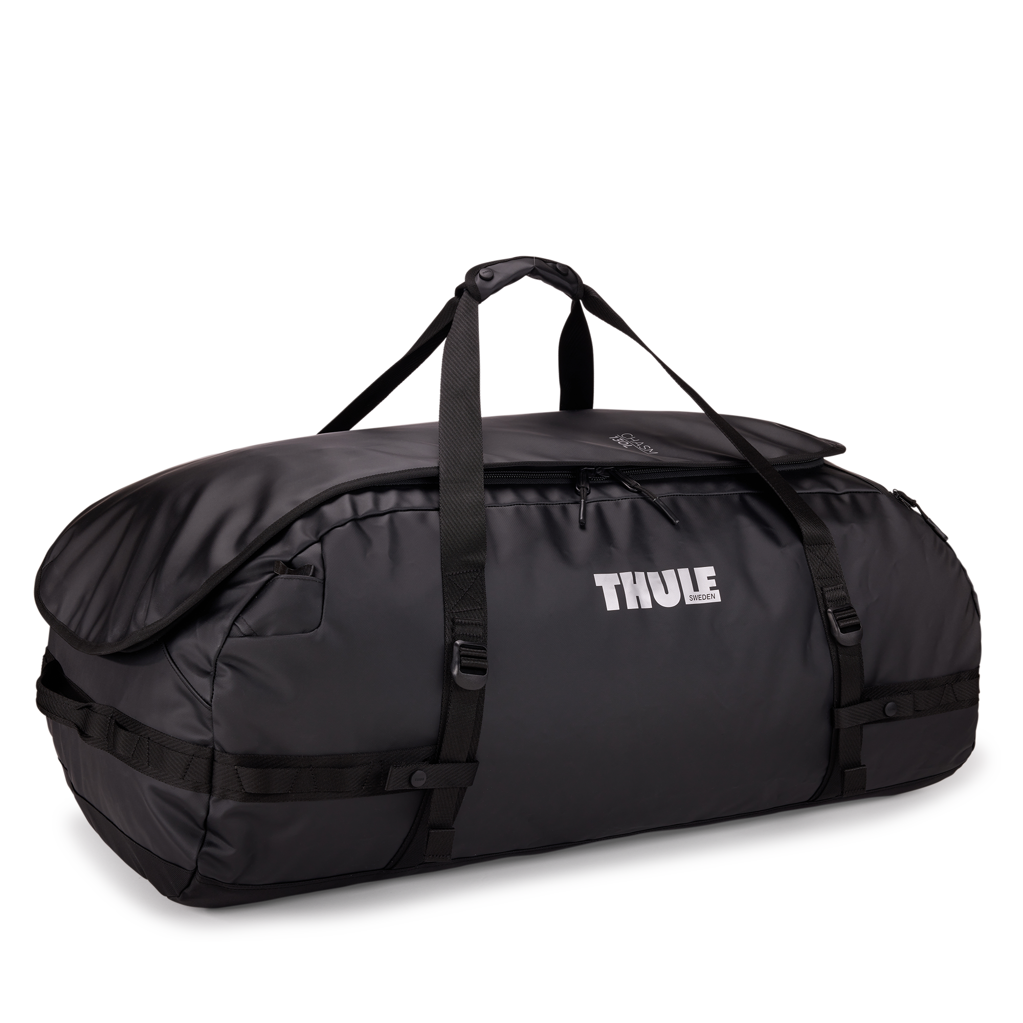 Thule Chasm 130L Duffel in Black — angle view 2 # color_Black