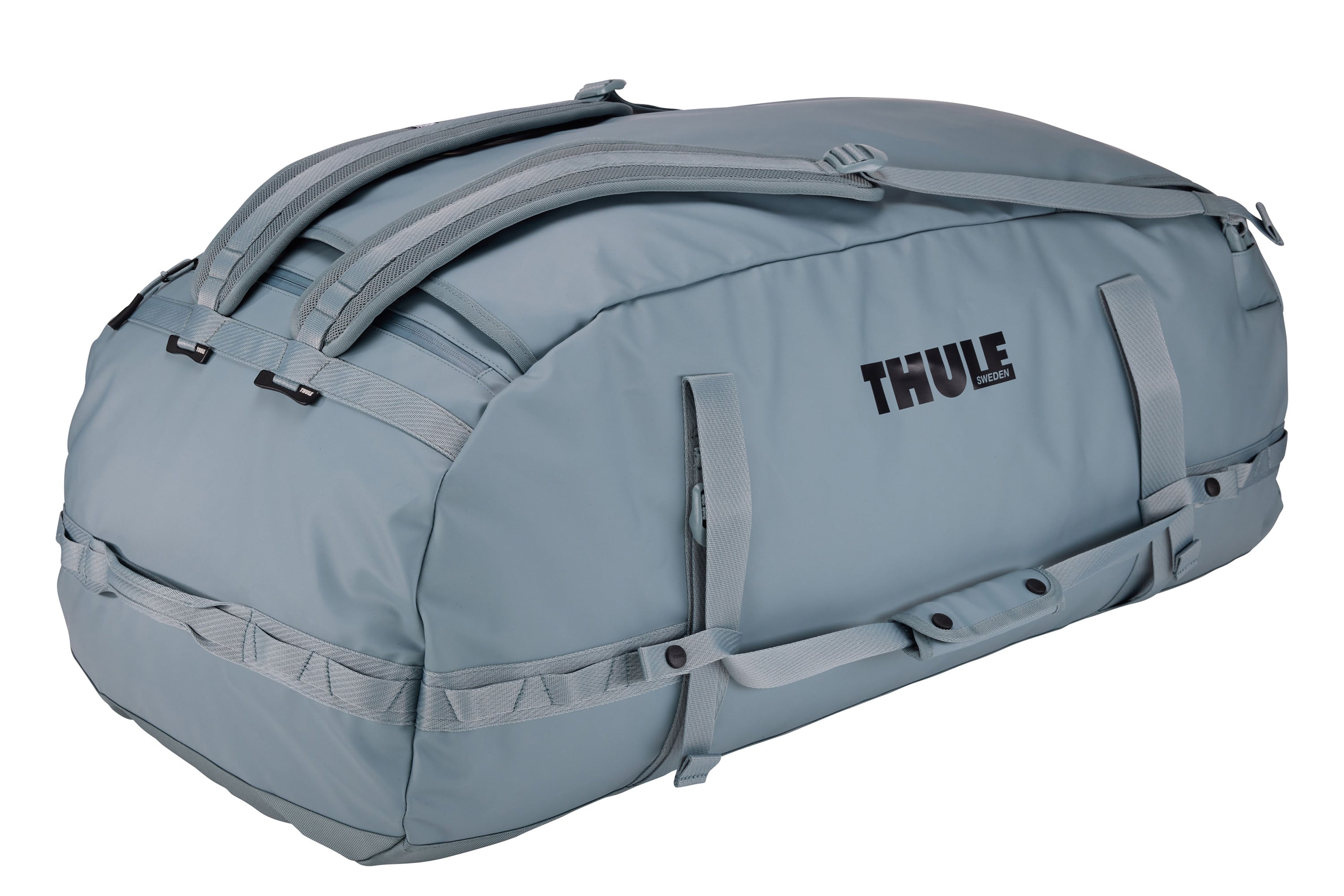 Thule Chasm 130L Duffel in Pond Gray — angle view 3 # color_Pond Gray