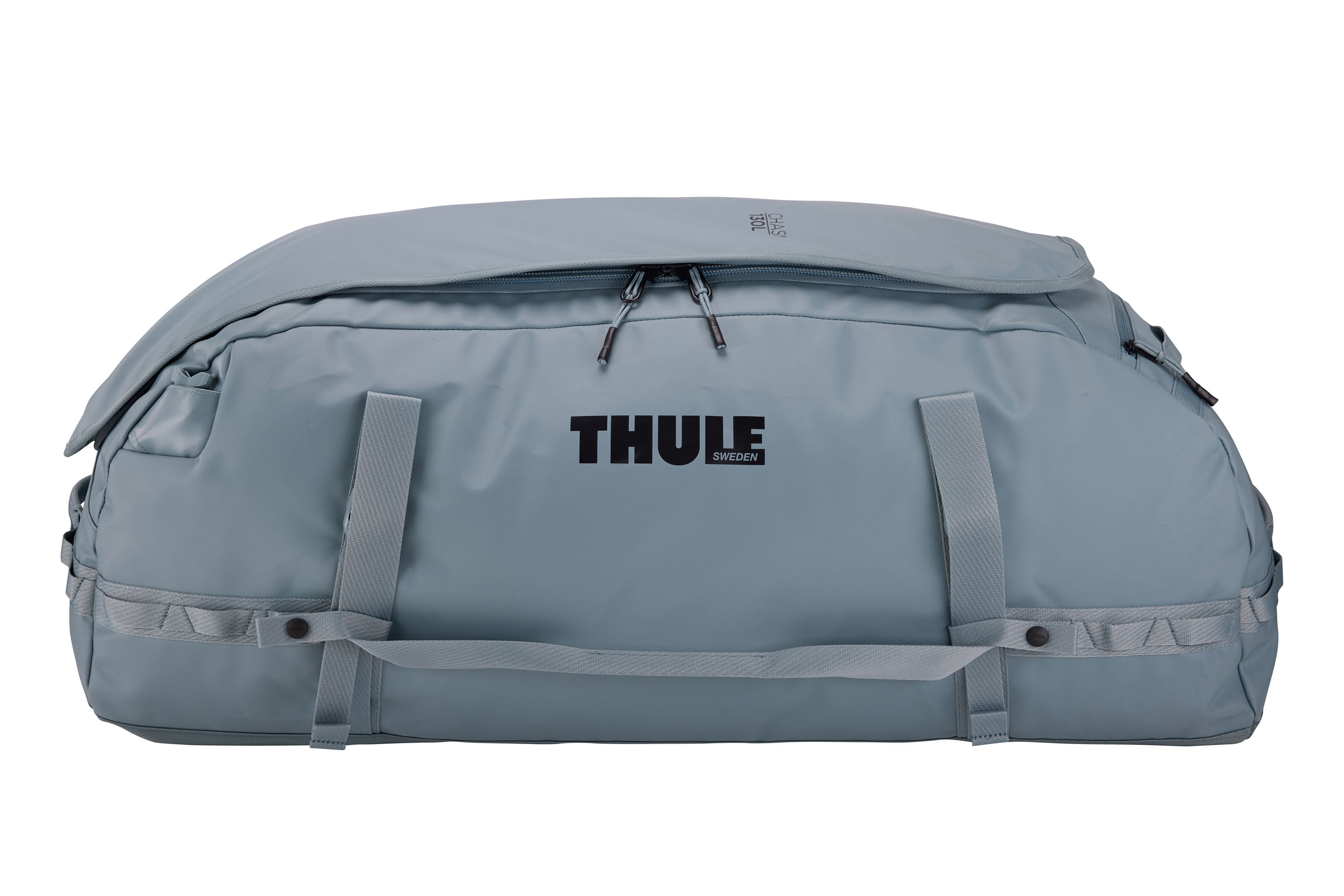 Thule Chasm 130L Duffel in Pond Gray — angle view 4 # color_Pond Gray