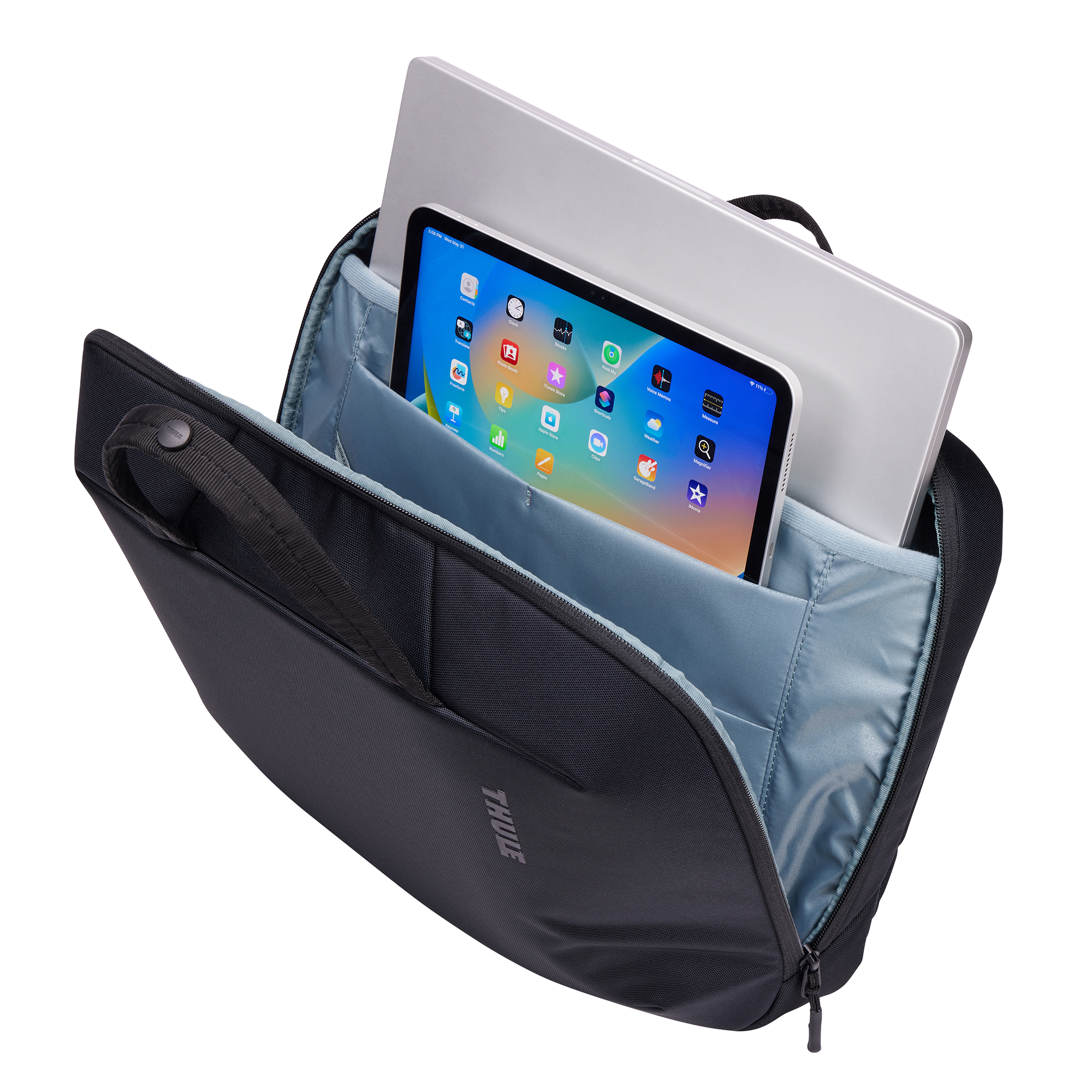 Thule Subterra MacBook Attaché 16" in Black — interior view # color_Black