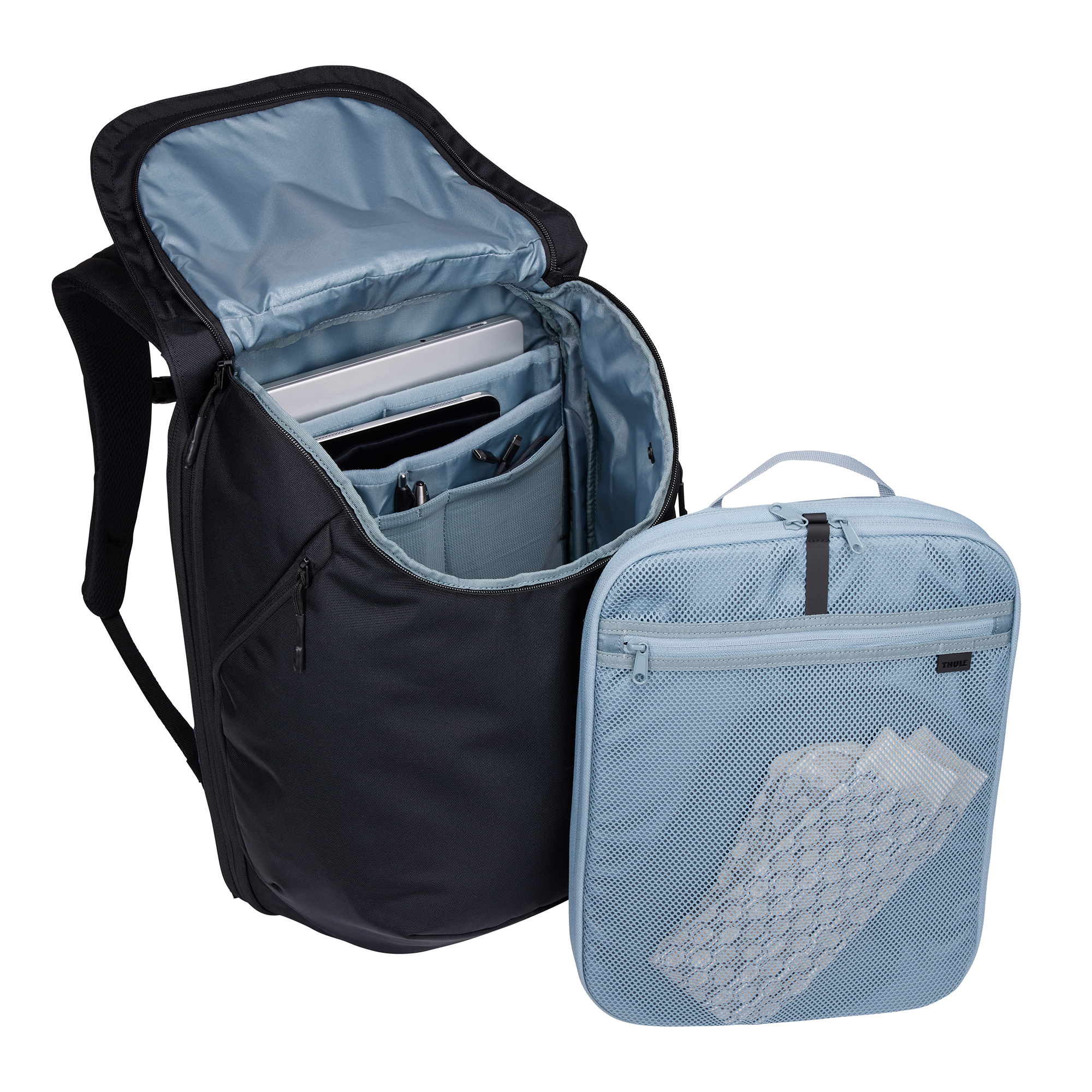 Thule Subterra Travel Backpack 26L in Black — interior view # color_Black