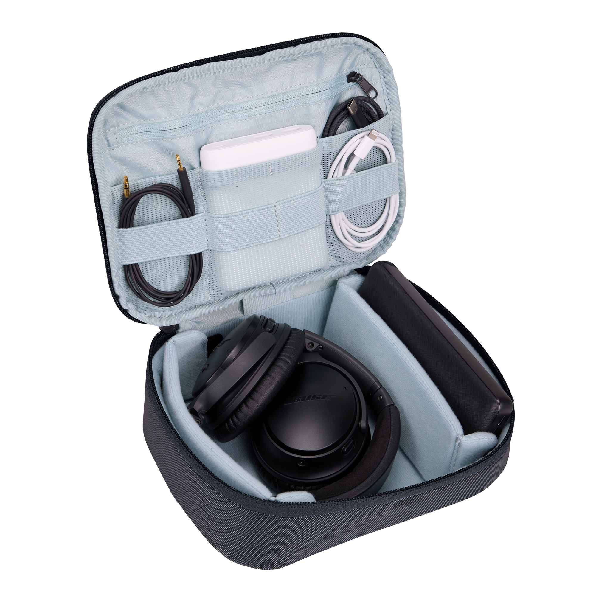 Thule Subterra Powershuttle Large in Dark Slate — interior view # color_Dark Slate