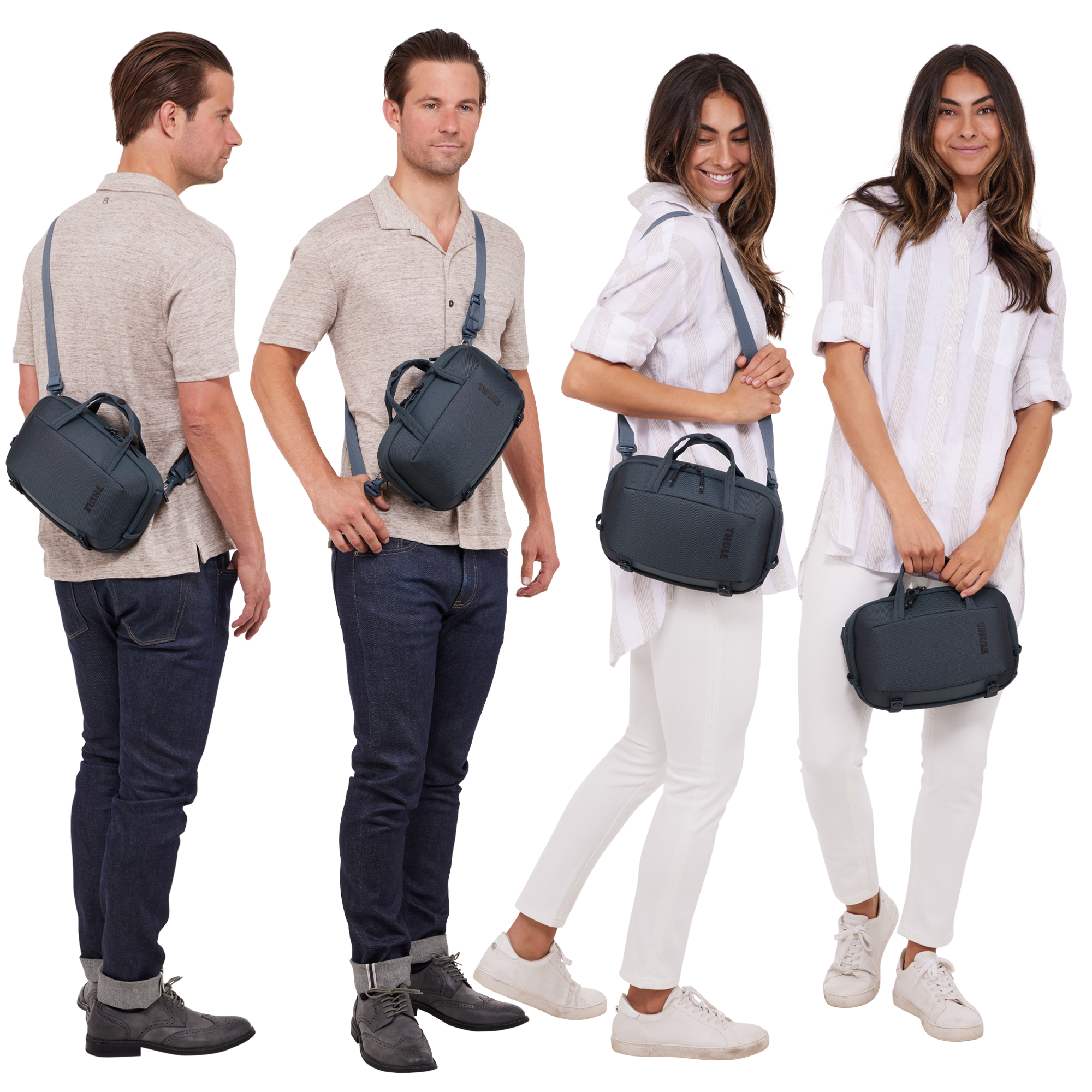 Thule Subterra Crossbody 5L in Dark Slate — lifestyle # color_Dark Slate