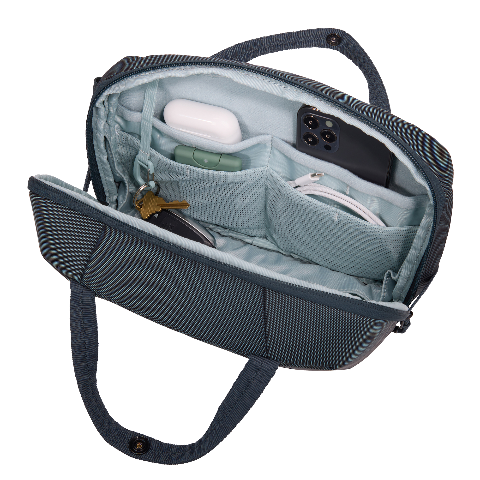 Thule Subterra Crossbody 5L in Dark Slate — interior view # color_Dark Slate