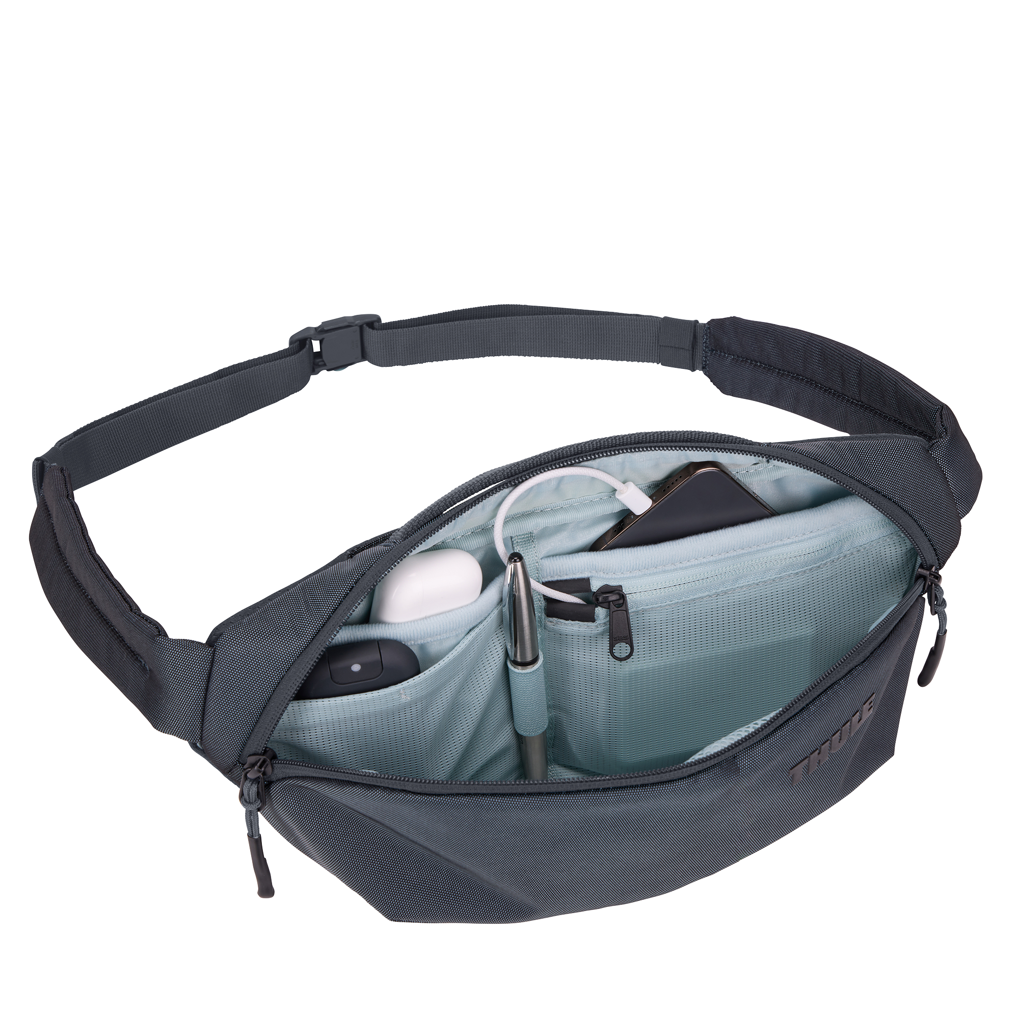 Thule Subterra Sling Bag in Dark Slate — interior view # color_Dark Slate