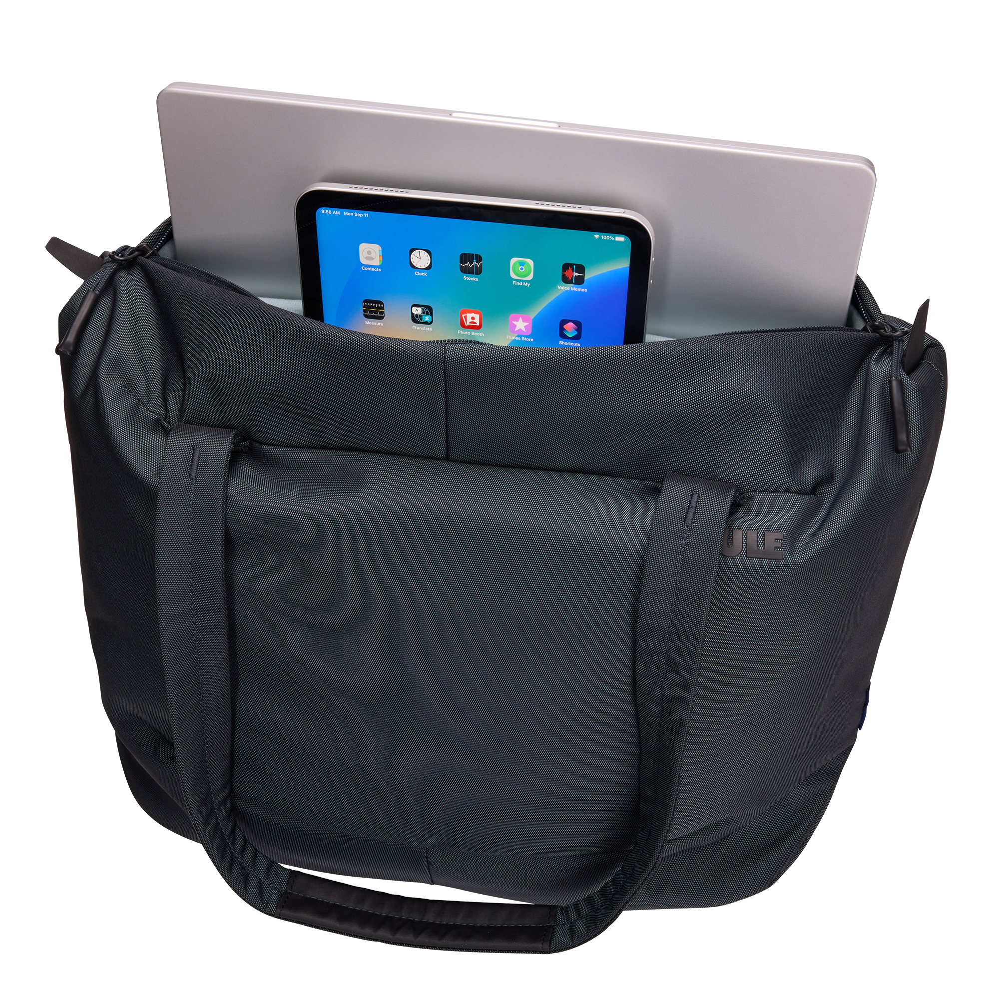 Thule Subterra 2 Tote Bag 22L in Dark Slate — interior view # color_Dark Slate