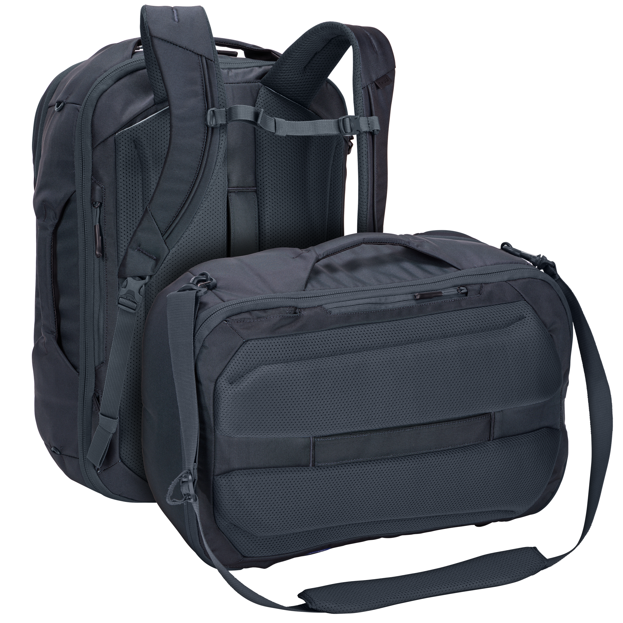 Thule Subterra Convertible Carry-on in Dark Slate — angle view 2 # color_Dark Slate