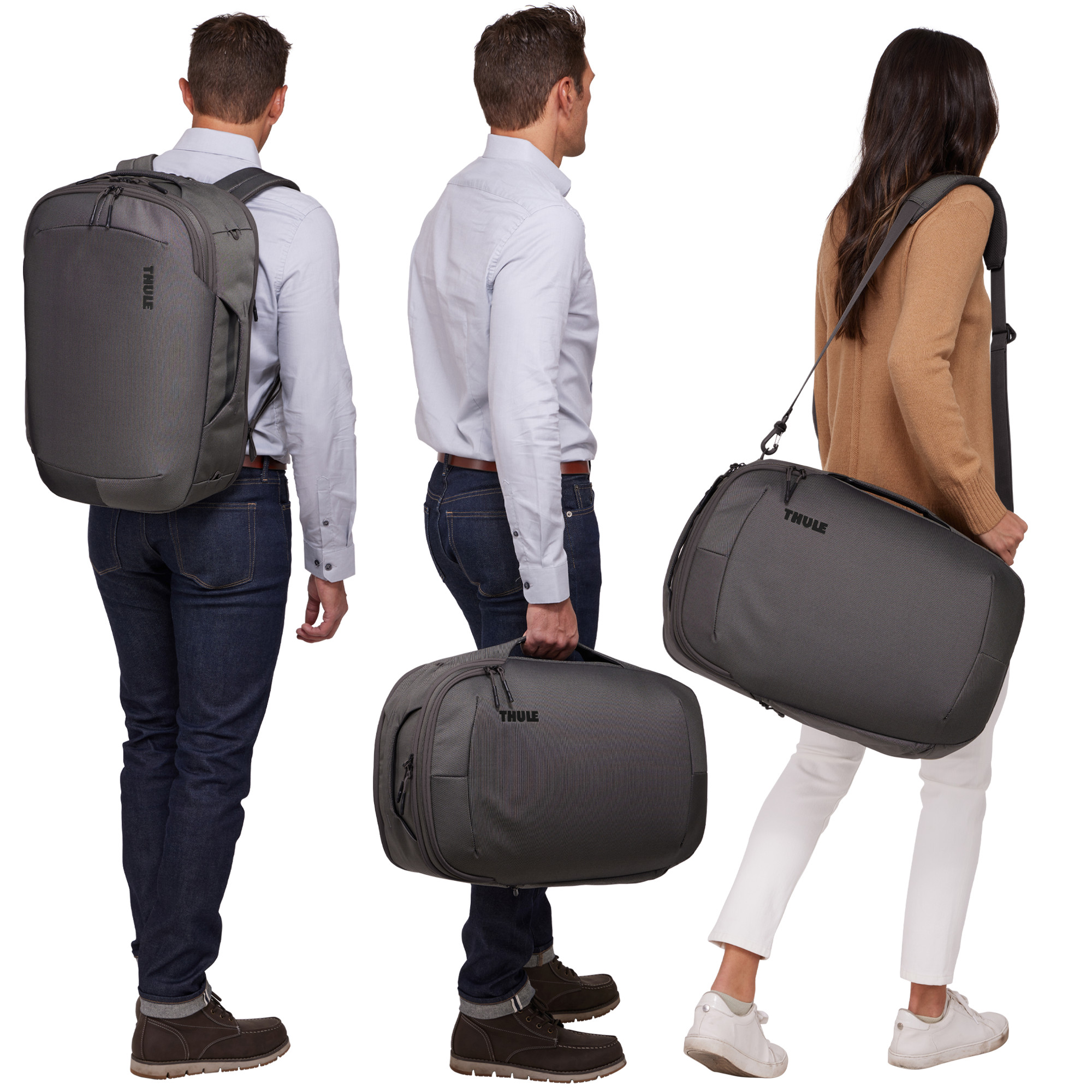 Thule Subterra Convertible Carry-on in Vetiver Gray — lifestyle # color_Vetiver Gray