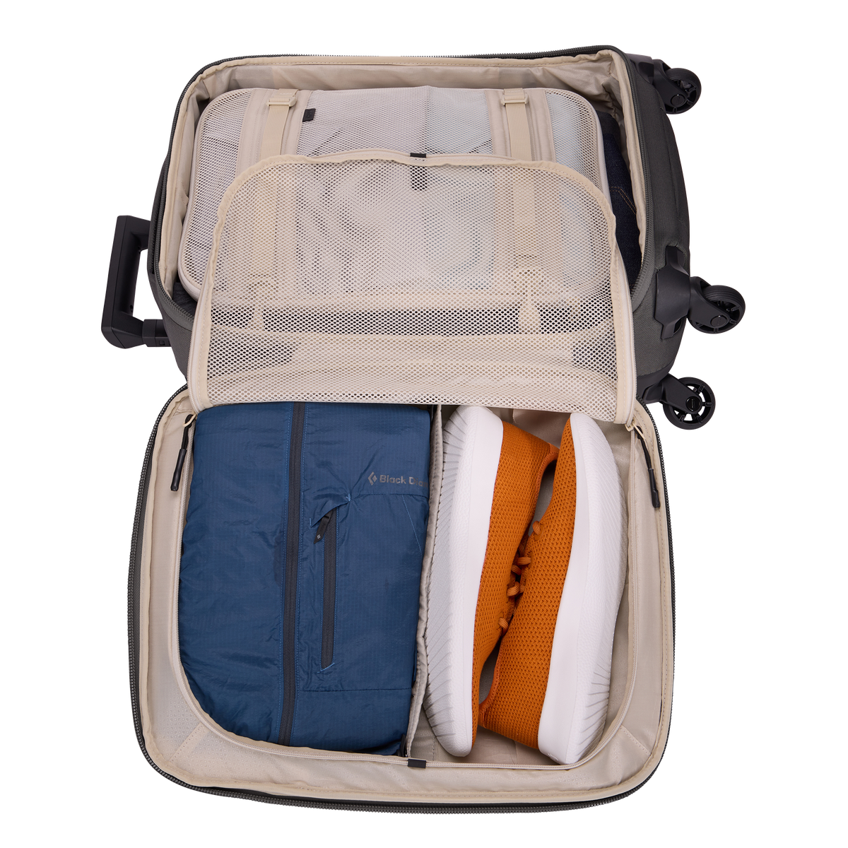 Thule Subterra 2 Carry On Spinner 35L in Vetiver Gray — interior view