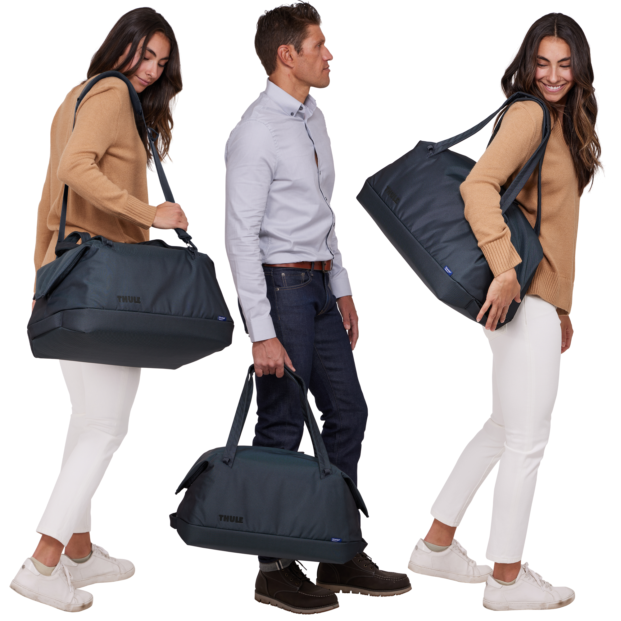Thule Subterra Duffel 35L in Dark Slate — lifestyle # color_Dark Slate
