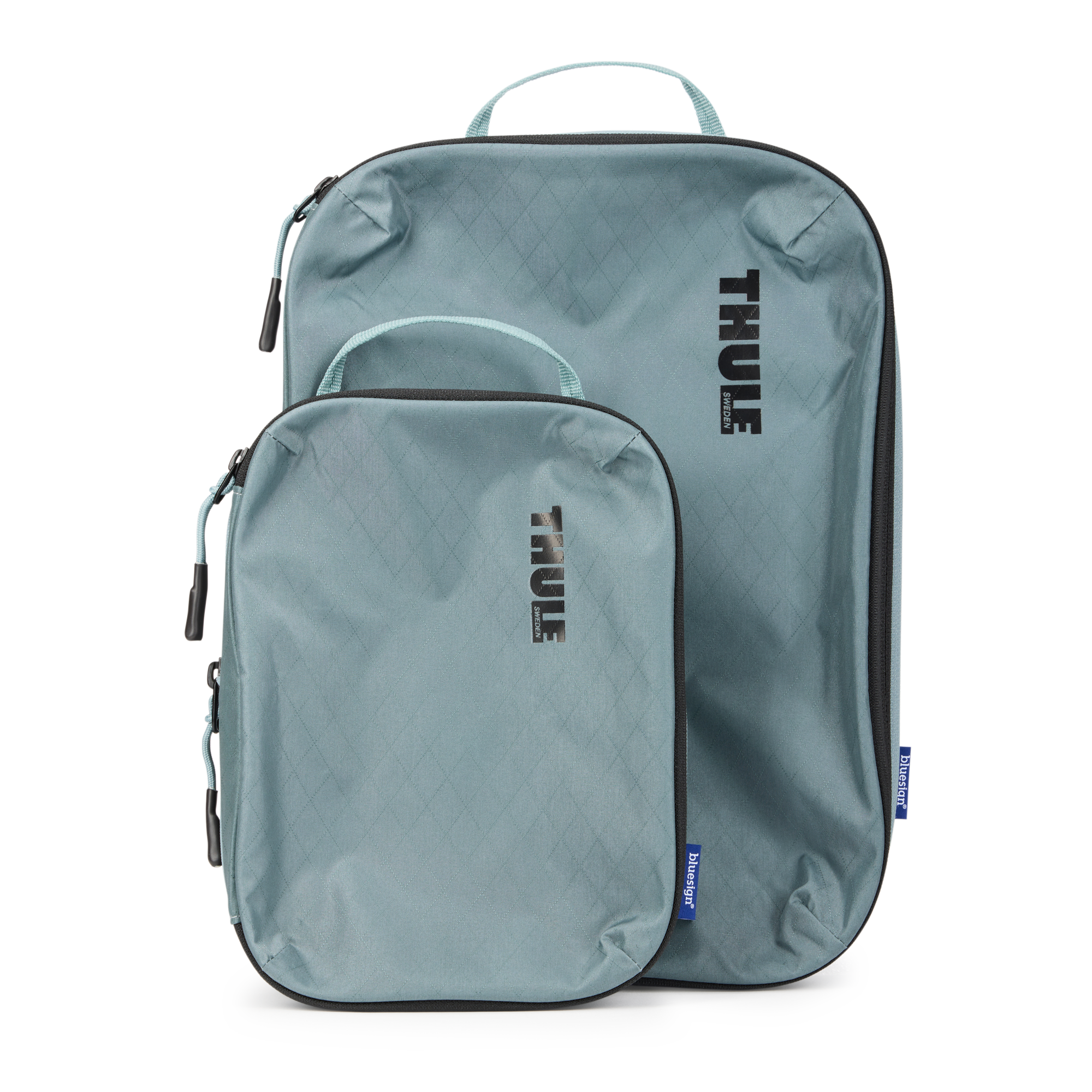 Thule Compression Cube Set in Pond Gray — front view # color_Pond Gray