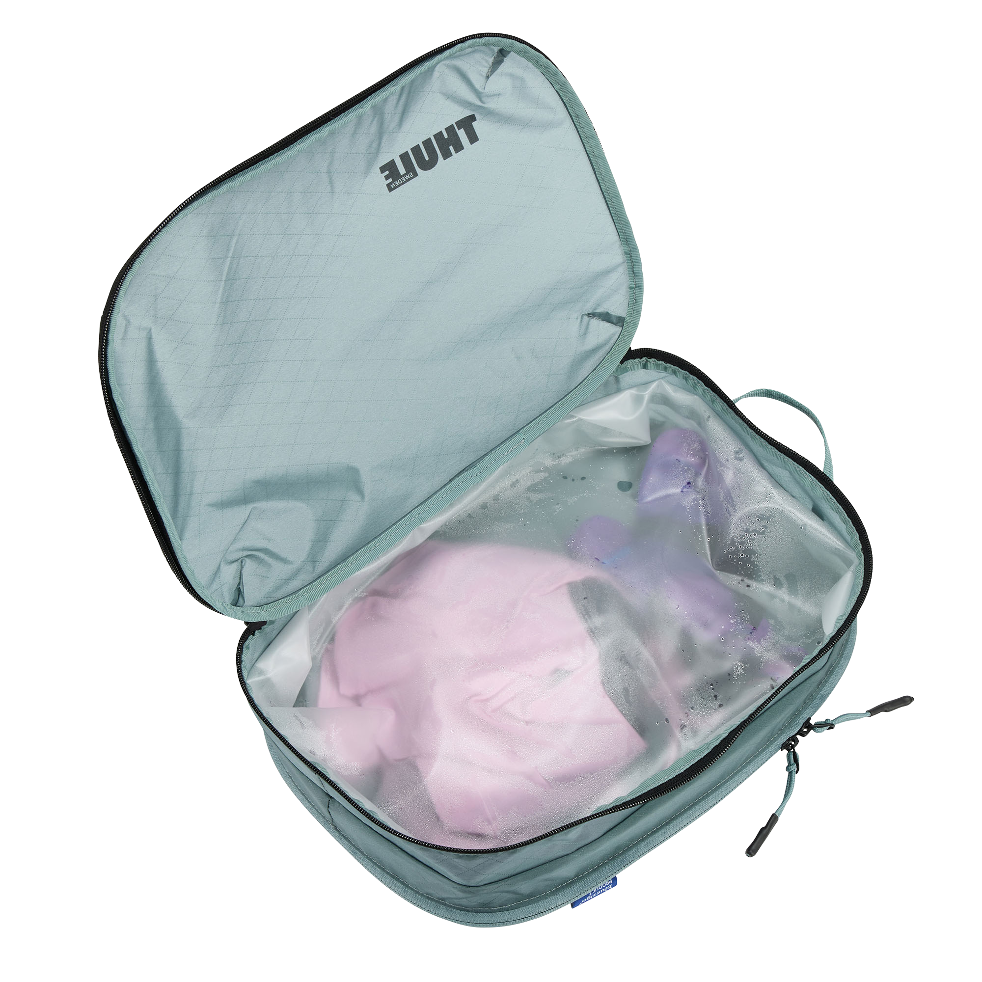 Thule Clean/dirty Packing Cube in Pond Gray — interior view # color_Pond Gray