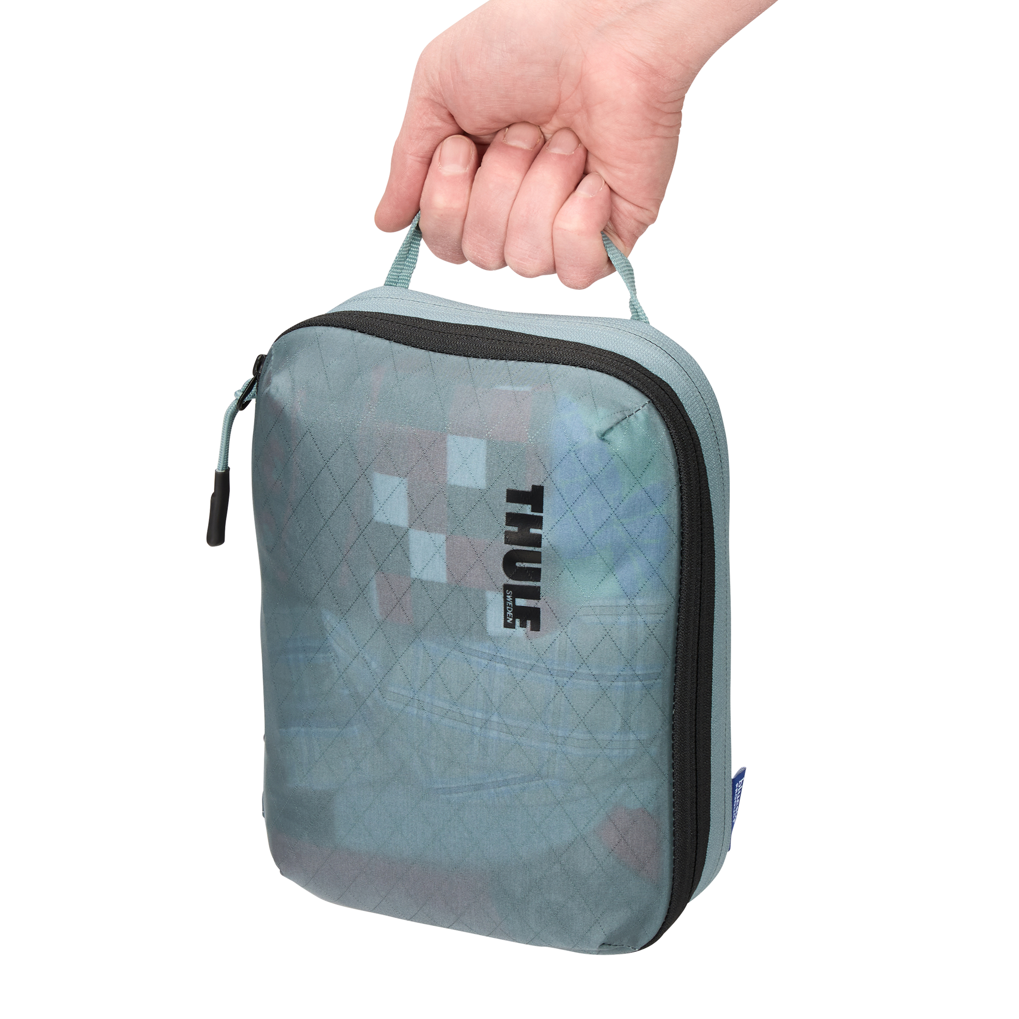 Thule Compression Packing Cube Small in Pond Gray — lifestyle # color_Pond Gray