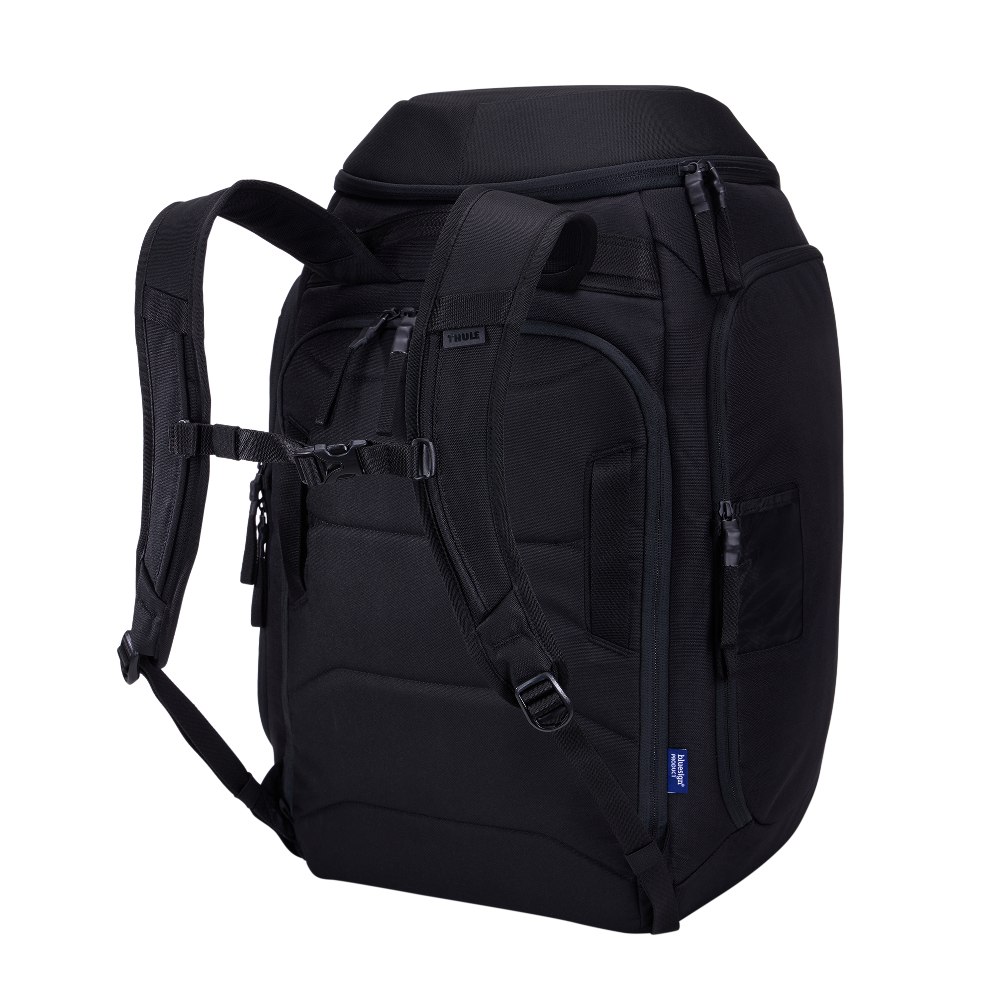 Thule RoundTrip Boot Backpack 60L in Black — back view # color_Black