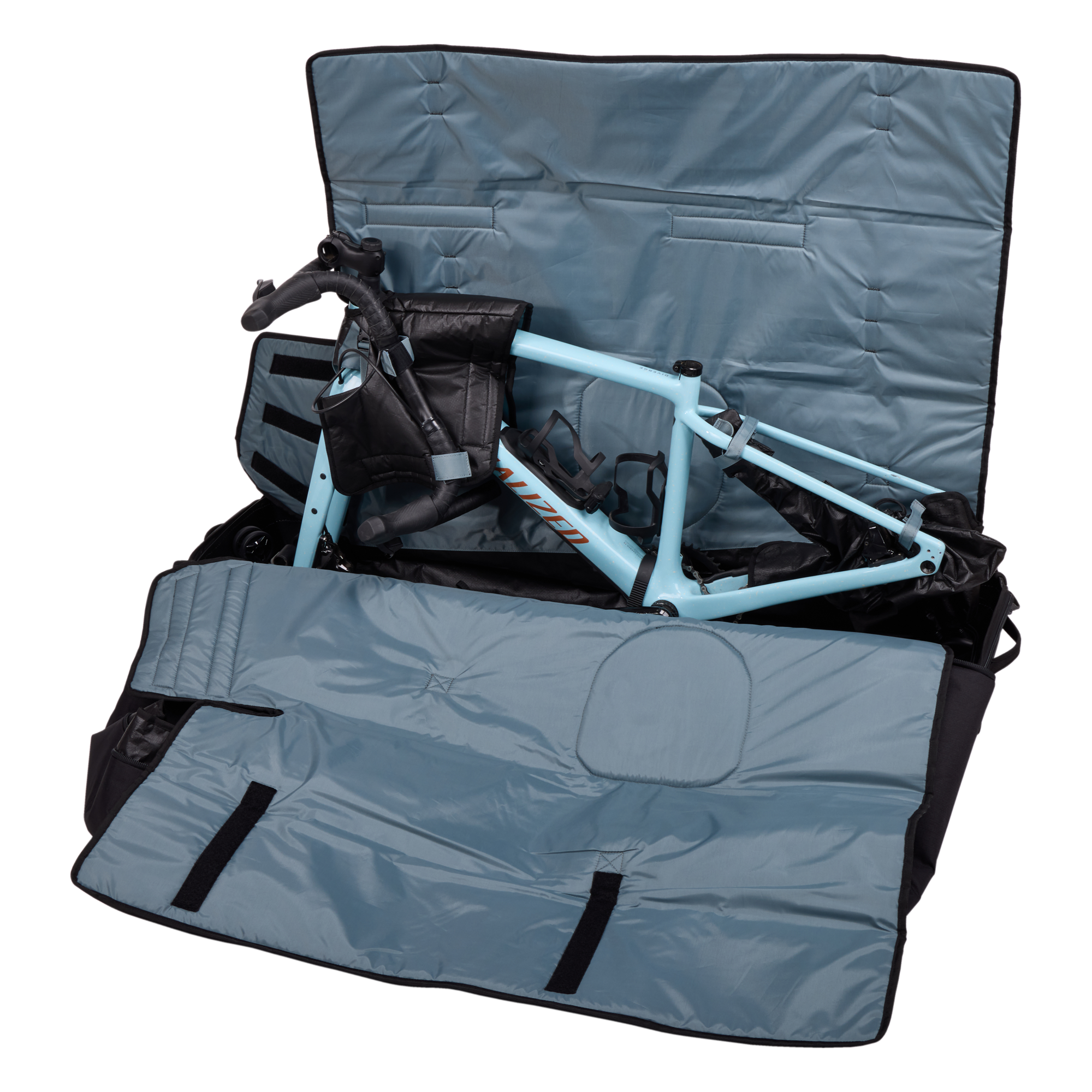 Thule RoundTrip Road Bike Case in Black — interior view # color_Black