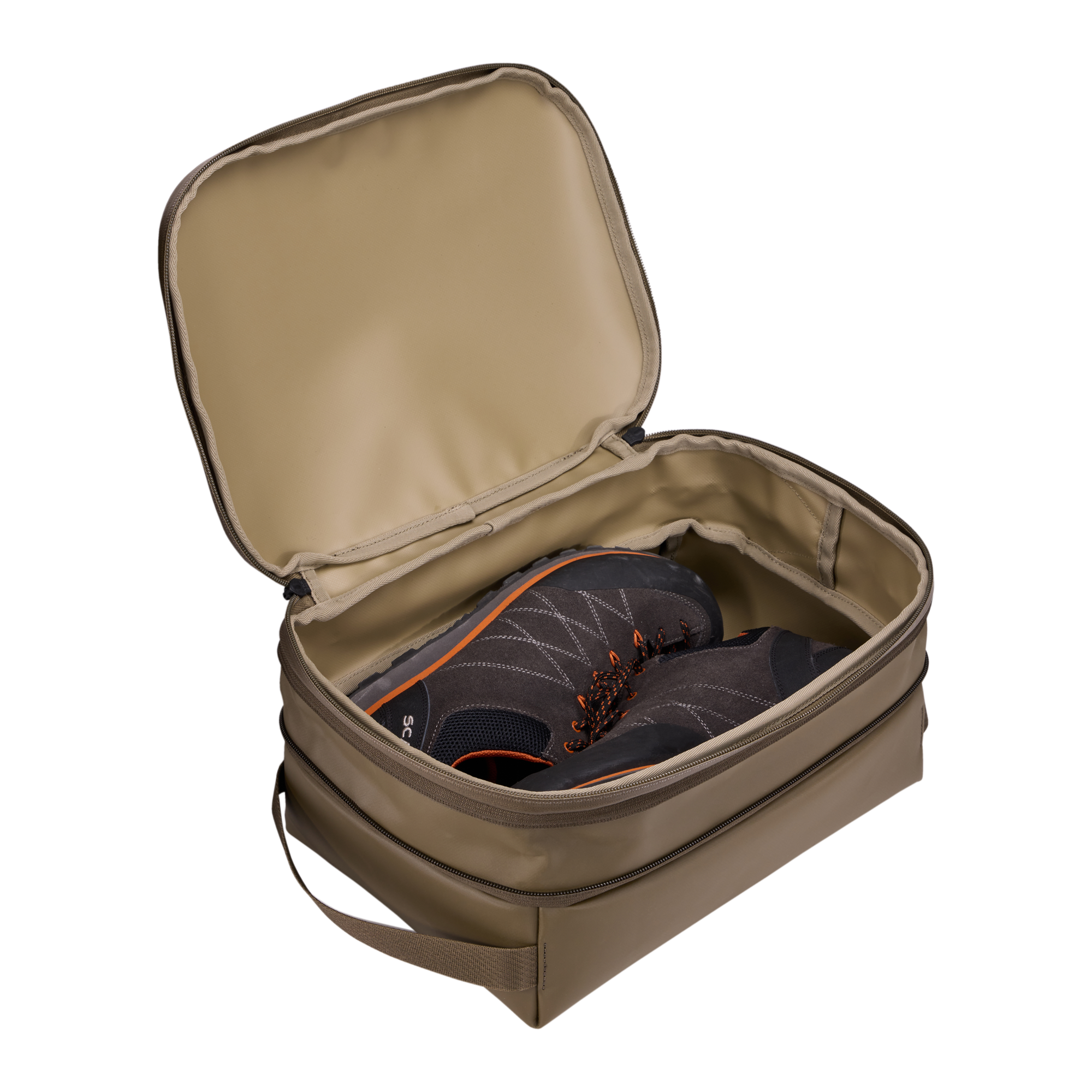 Thule Chasm Large Gear Cube in Deep Khaki — interior view # color_Deep Khaki