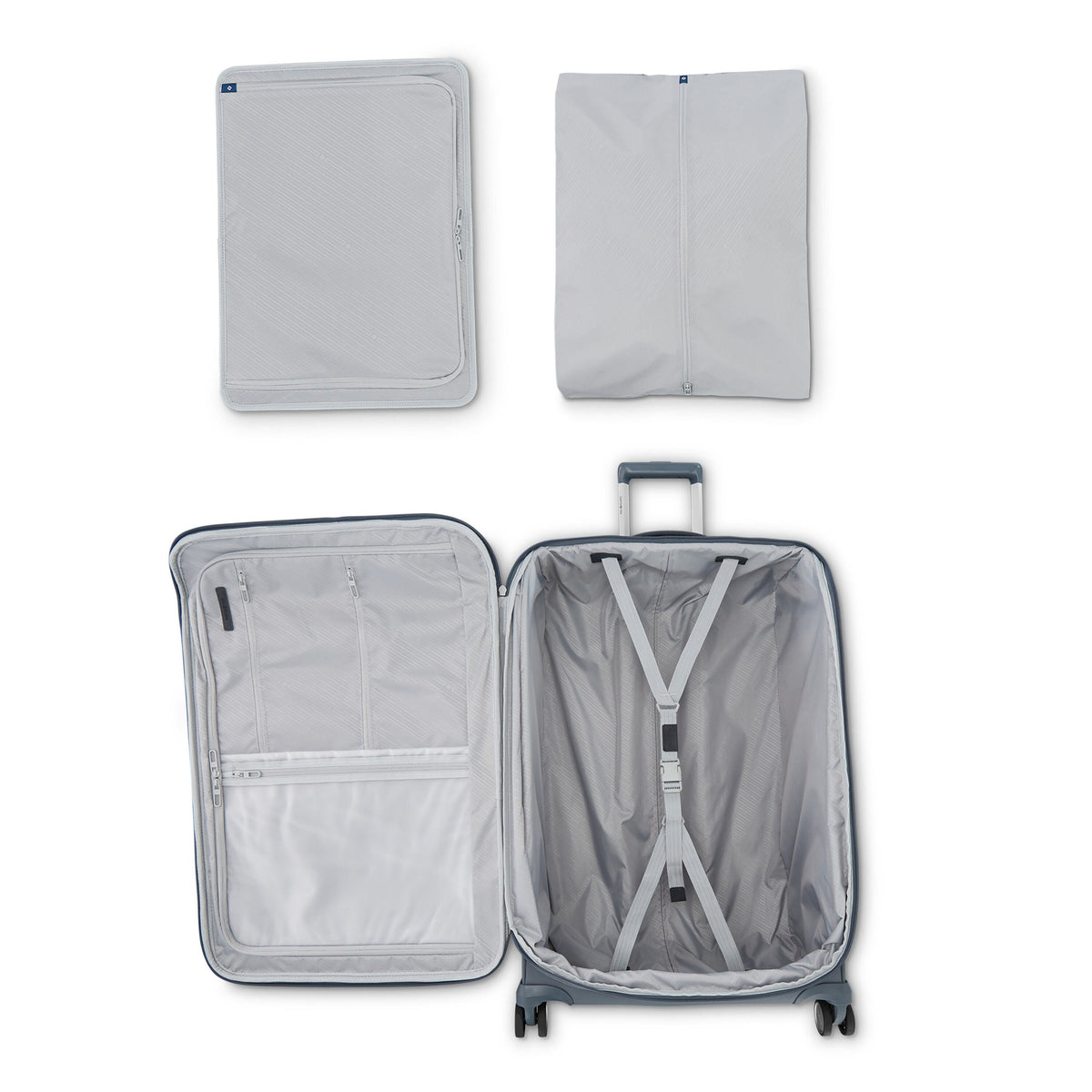 Samsonite Elevation Plus Softside Large Expandable Spinner in Slate — interior view 2