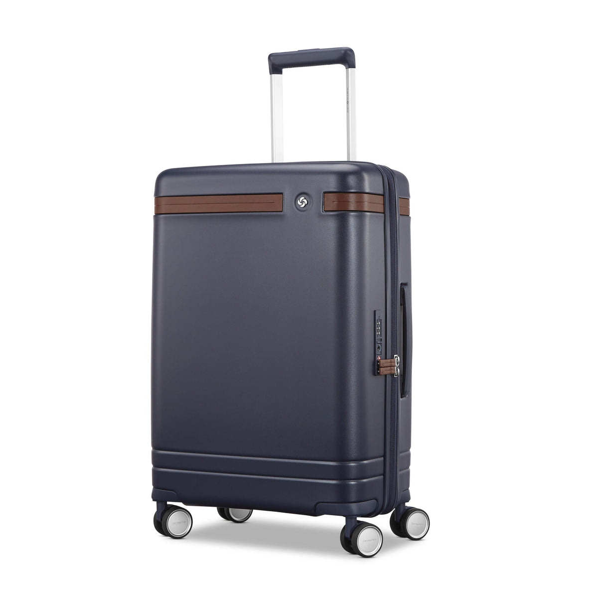 Samsonite Virtuosa Carry On Spinner Luggage in Navy — front view