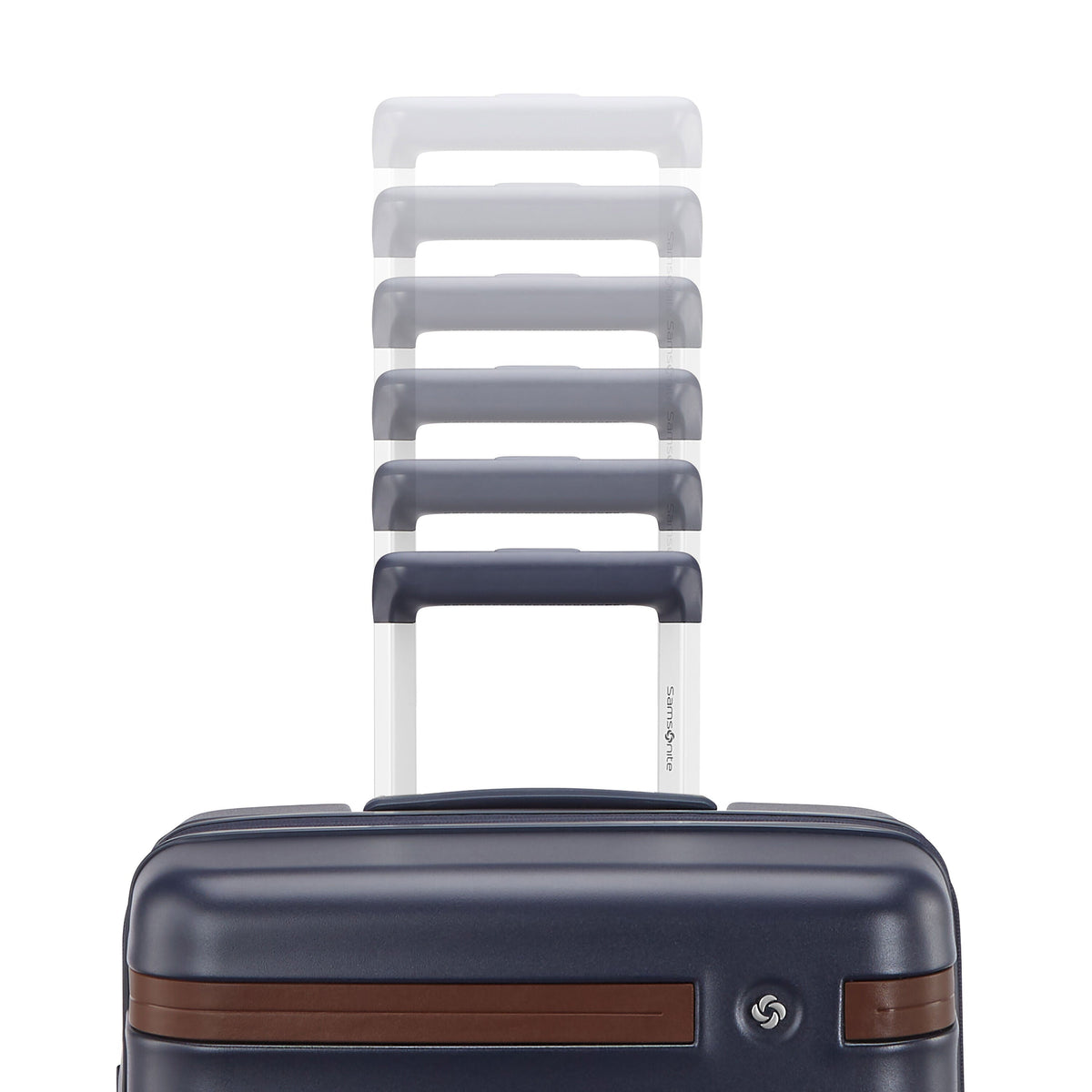Samsonite Virtuosa Carry On Spinner Luggage in Navy — detail view 2
