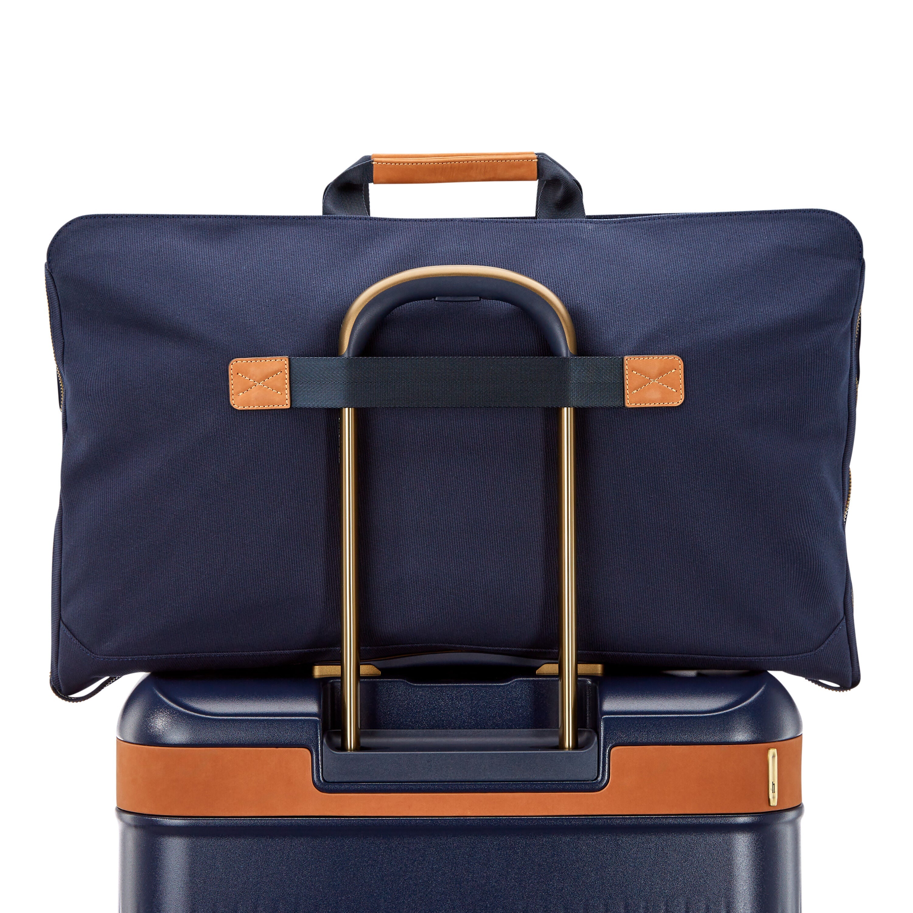 Hartmann Reserve Bi-Fold Garment Bag in Midnight Navy — angle view 3