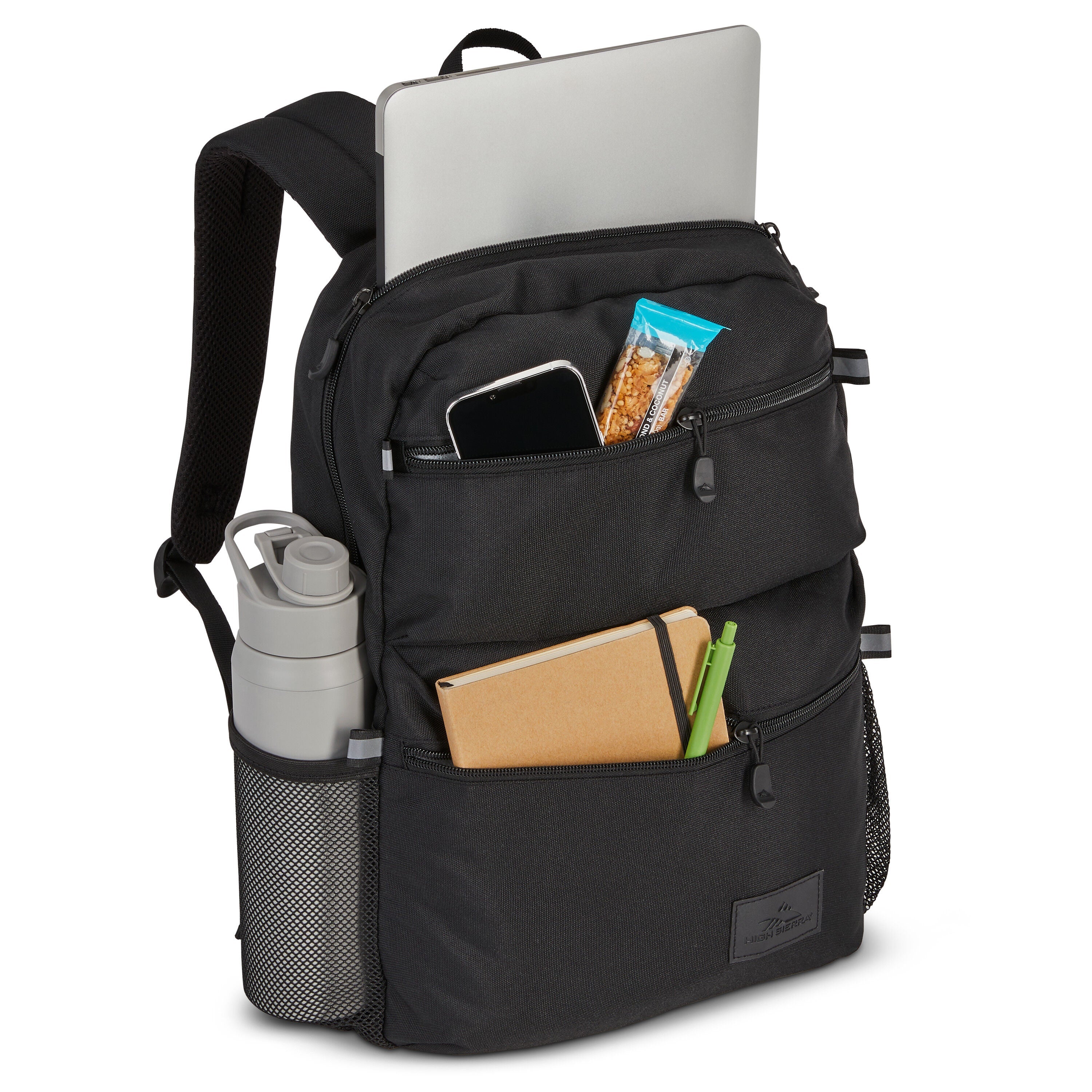 High Sierra Everclass Backpack in Black — interior view