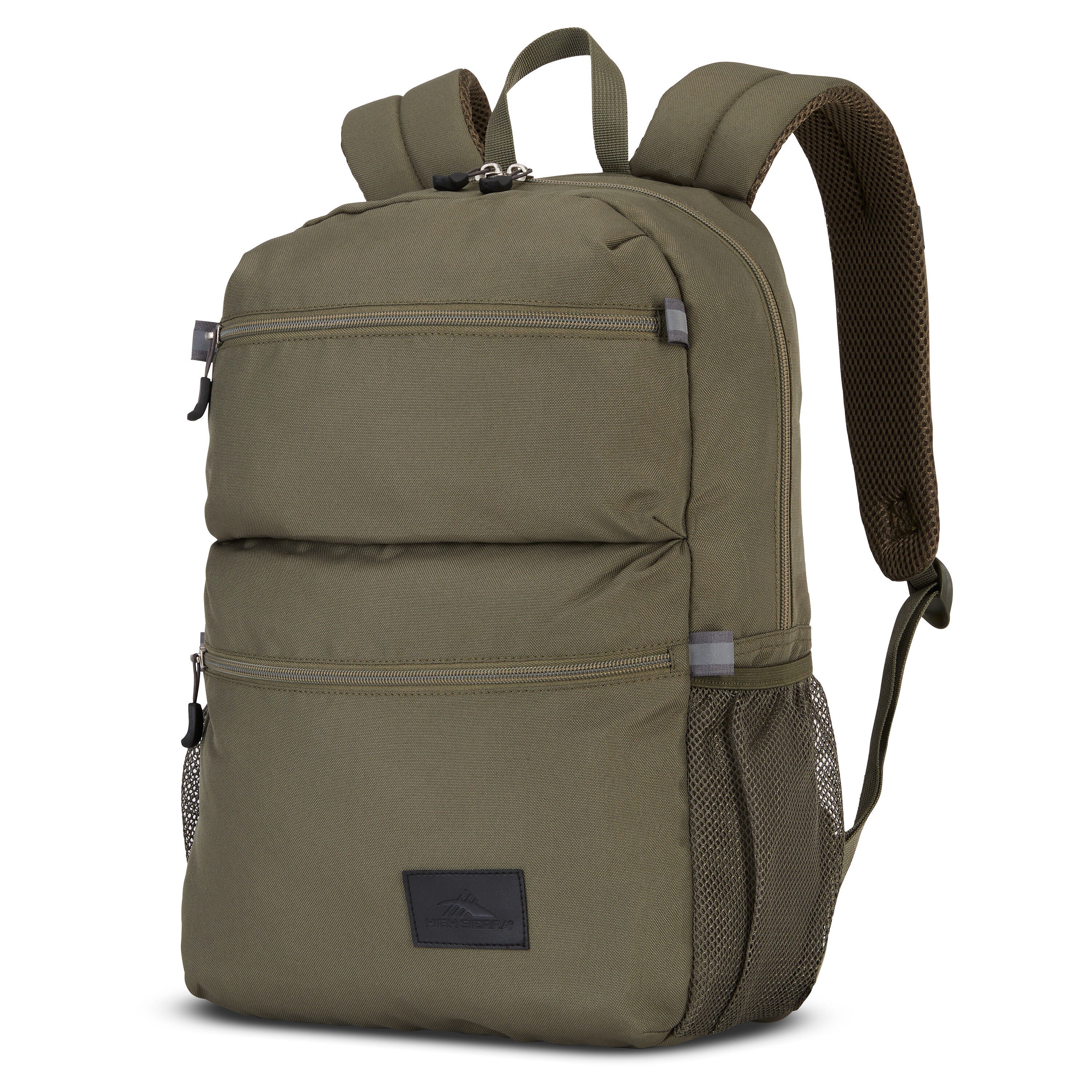 High Sierra Everclass Backpack in Olive — front view