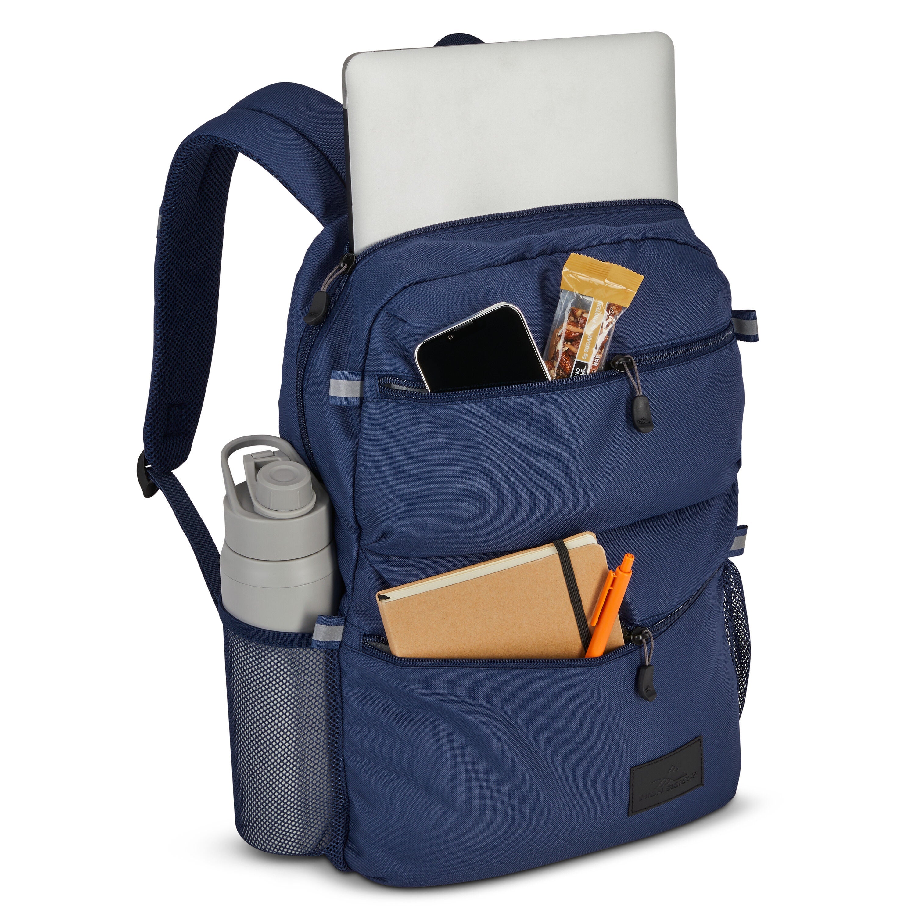 High Sierra Everclass Backpack in True Navy — interior view