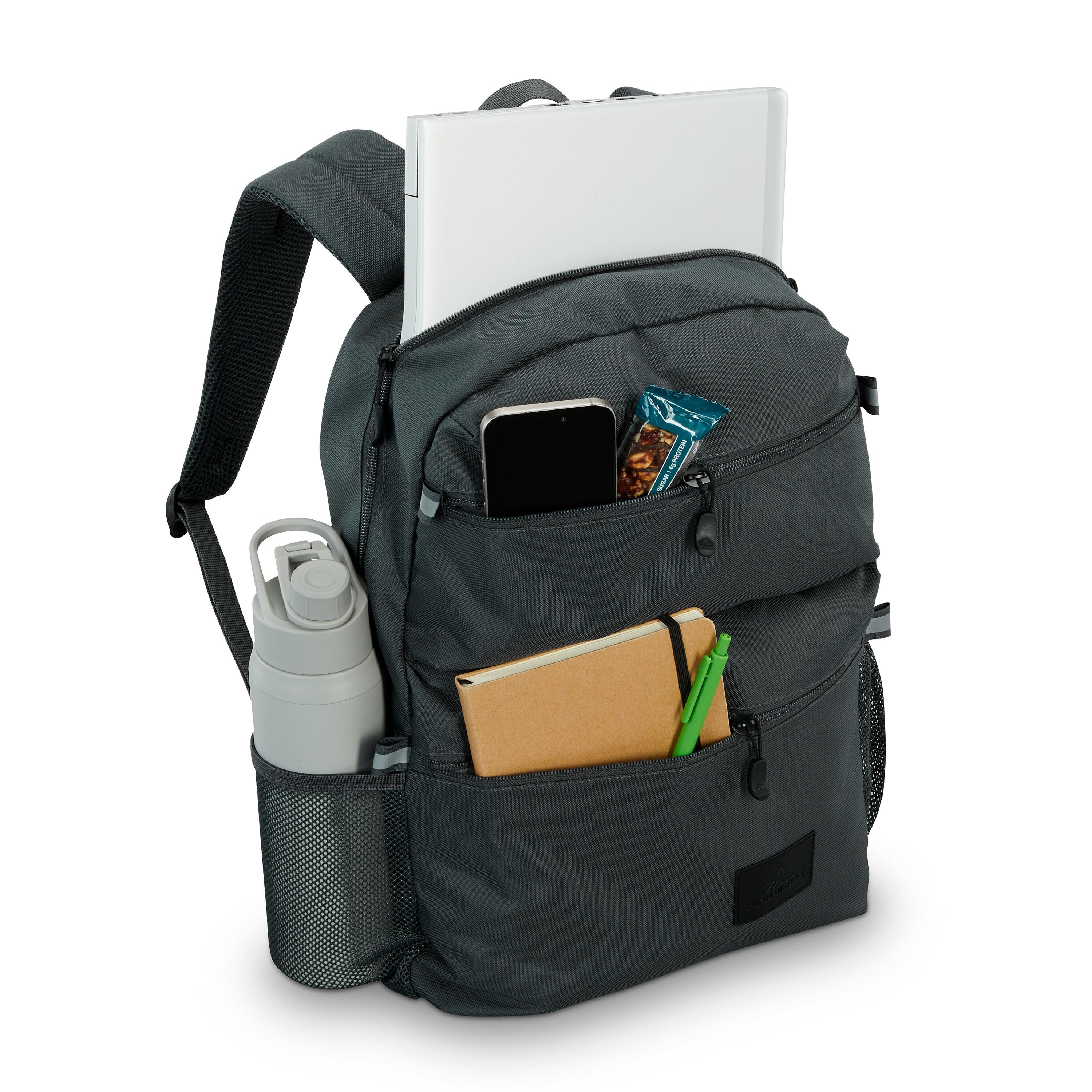 High Sierra Everclass Backpack in Mercury — interior view